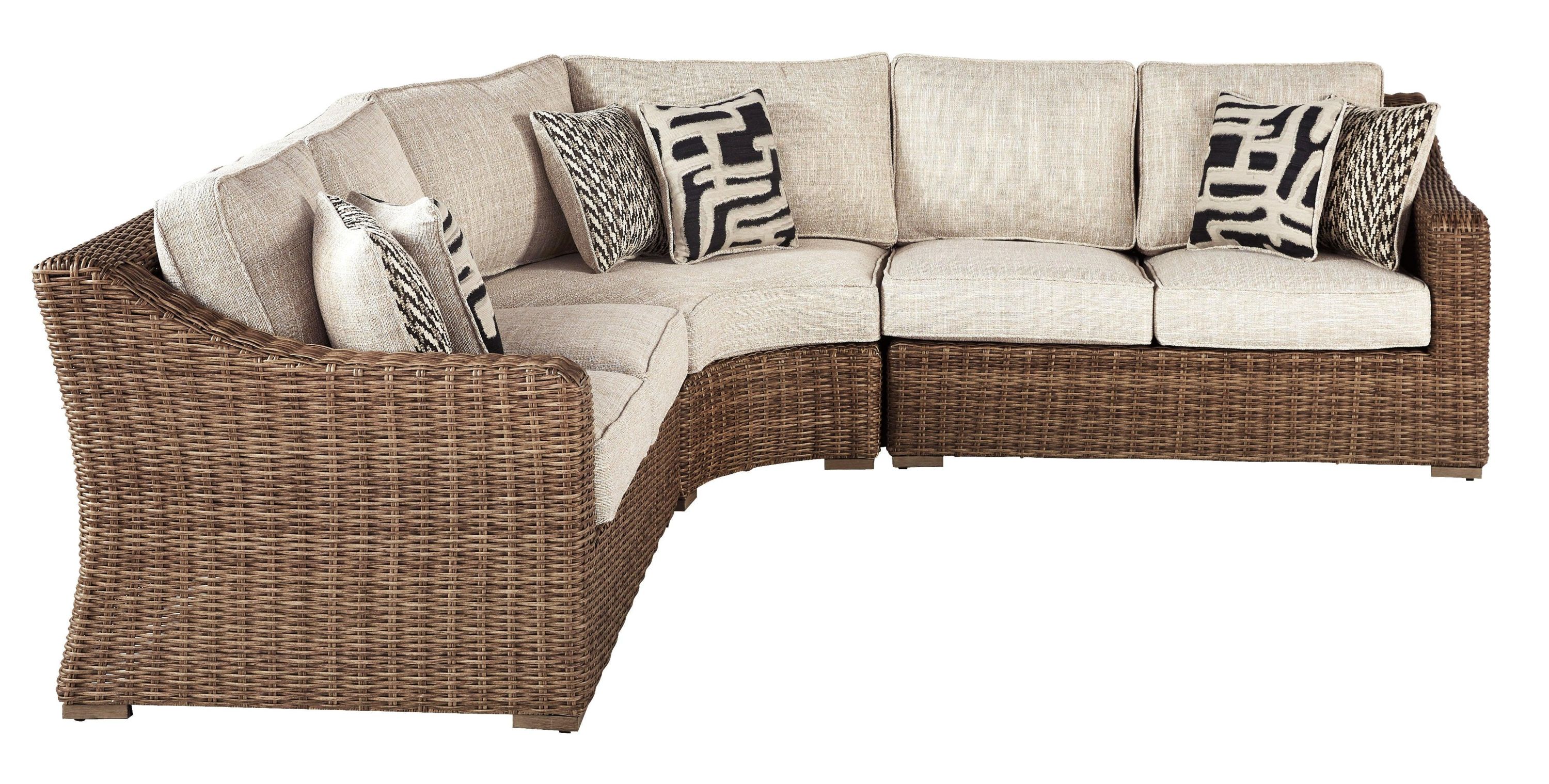 Beachcroft Beige 3-Piece Outdoor Seating Set - Image 2