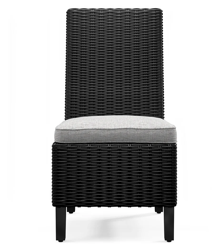 Beachcroft Black/Light Gray Outdoor Dining Table and 6 Chairs - Image 3