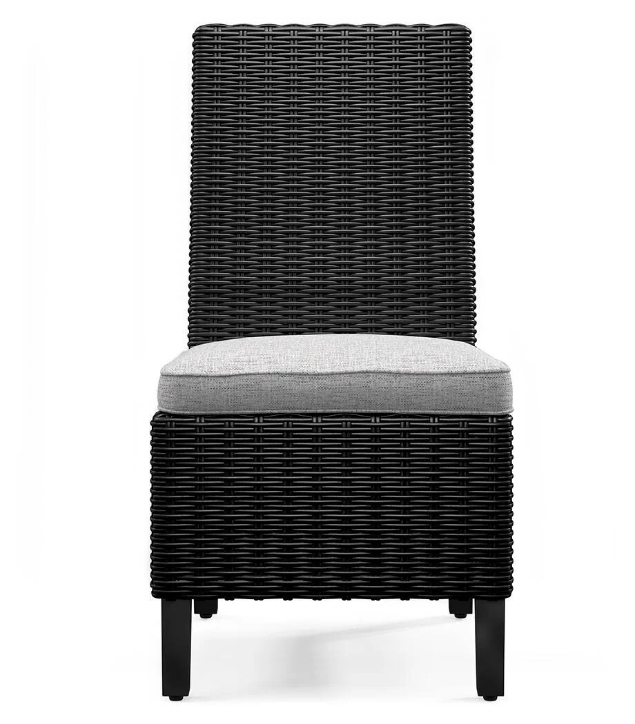 Beachcroft Black/Light Gray Outdoor Dining Table and 4 Chairs - Image 3