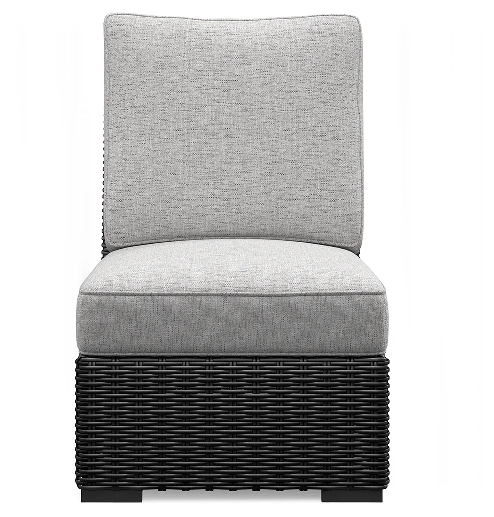 Beachcroft Black/Light Gray 5-Piece Outdoor Sectional - Image 3