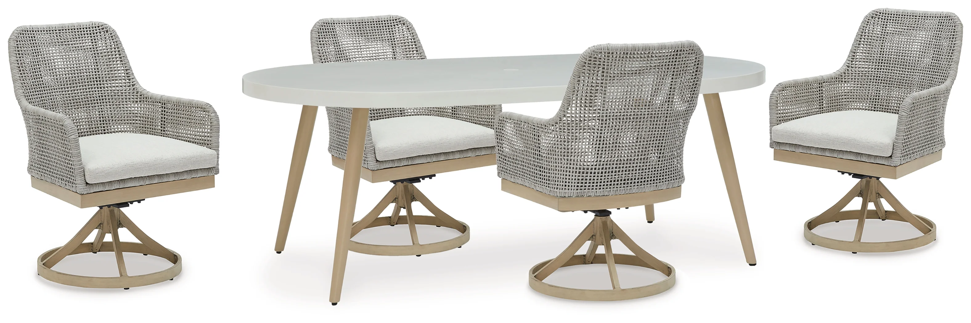 Seton White Creek Outdoor Dining Table and 4 Chairs - Image 2