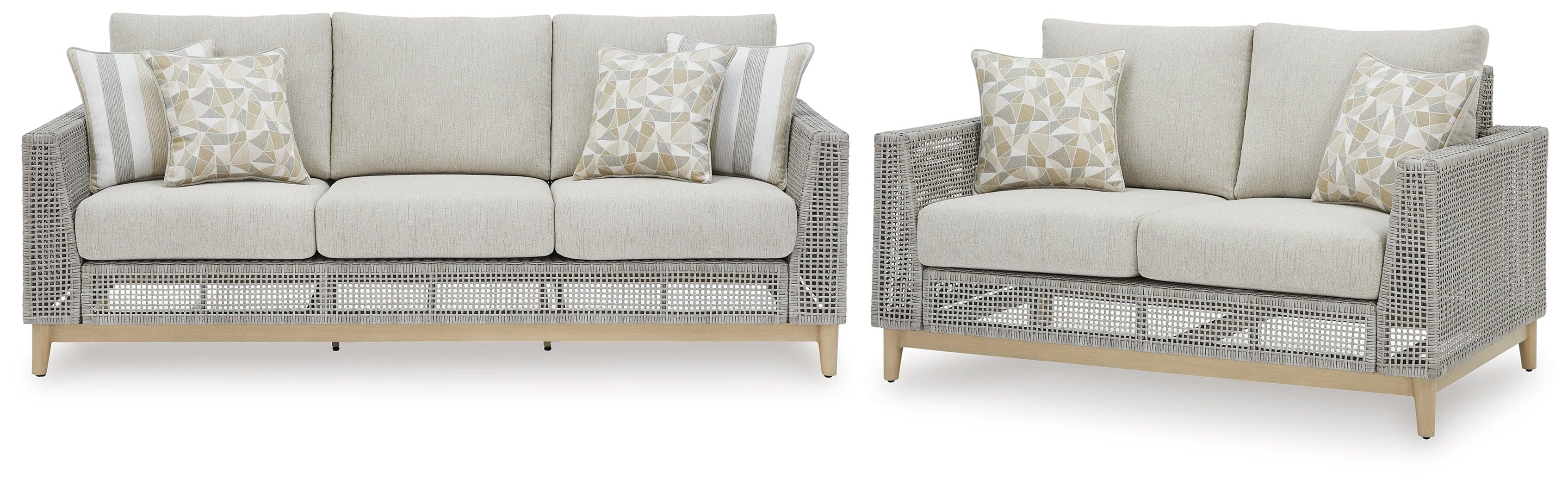 Seton Gray Creek Outdoor Sofa and Loveseat - Image 2