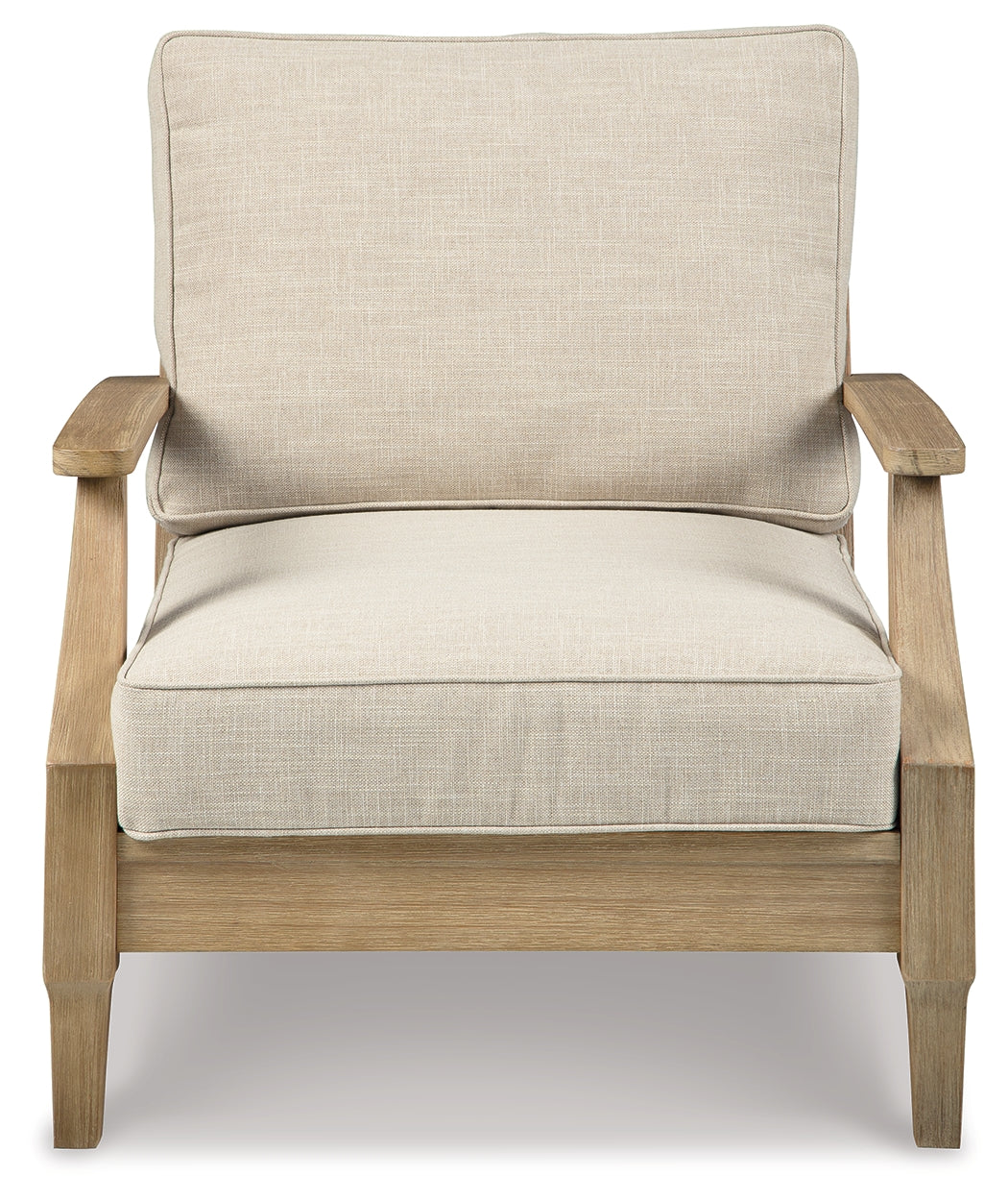 Clare Beige View 2 Outdoor Chairs with End Table - Image 3