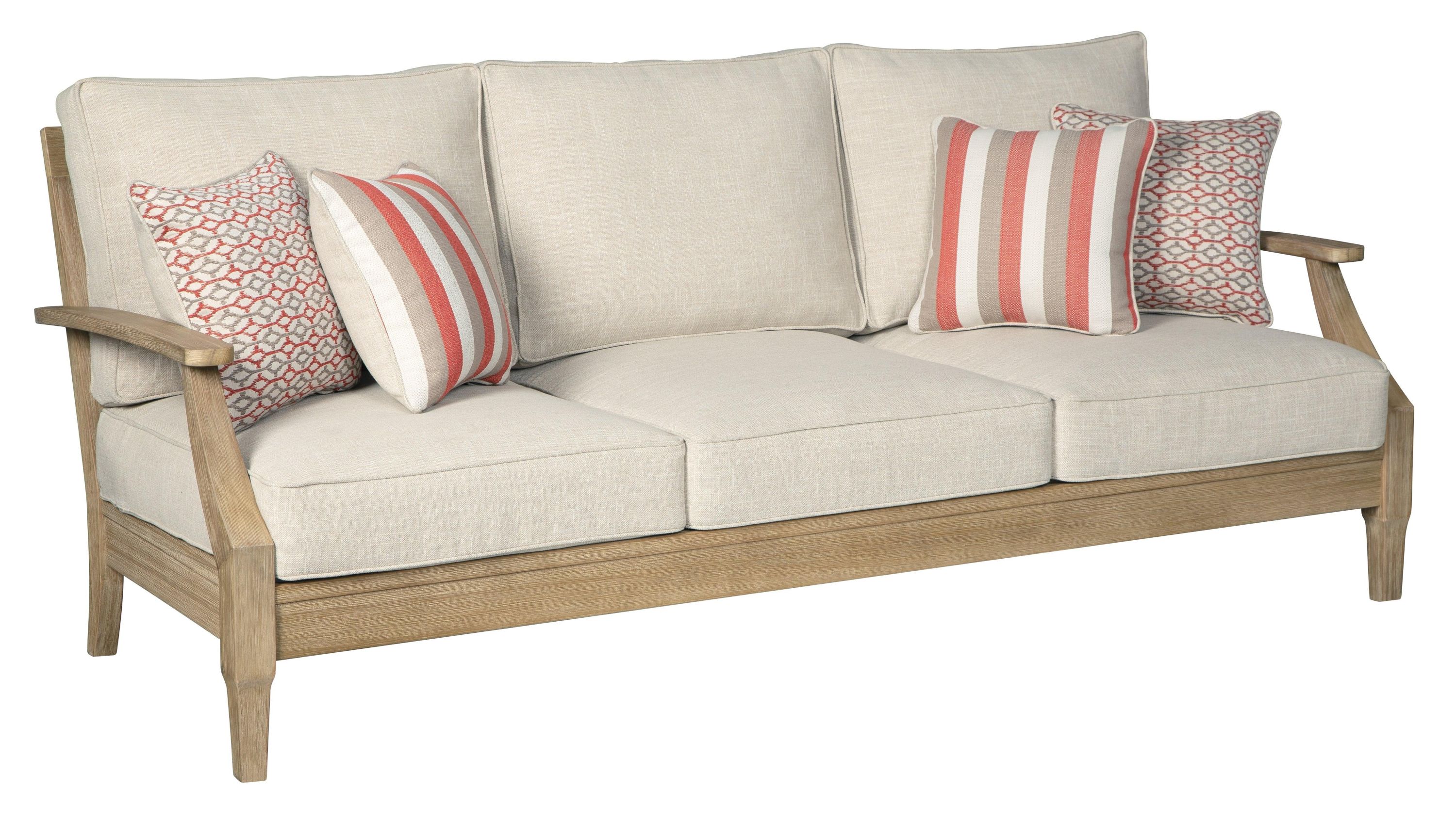 Clare View Beige Sofa With Cushion - Image 2