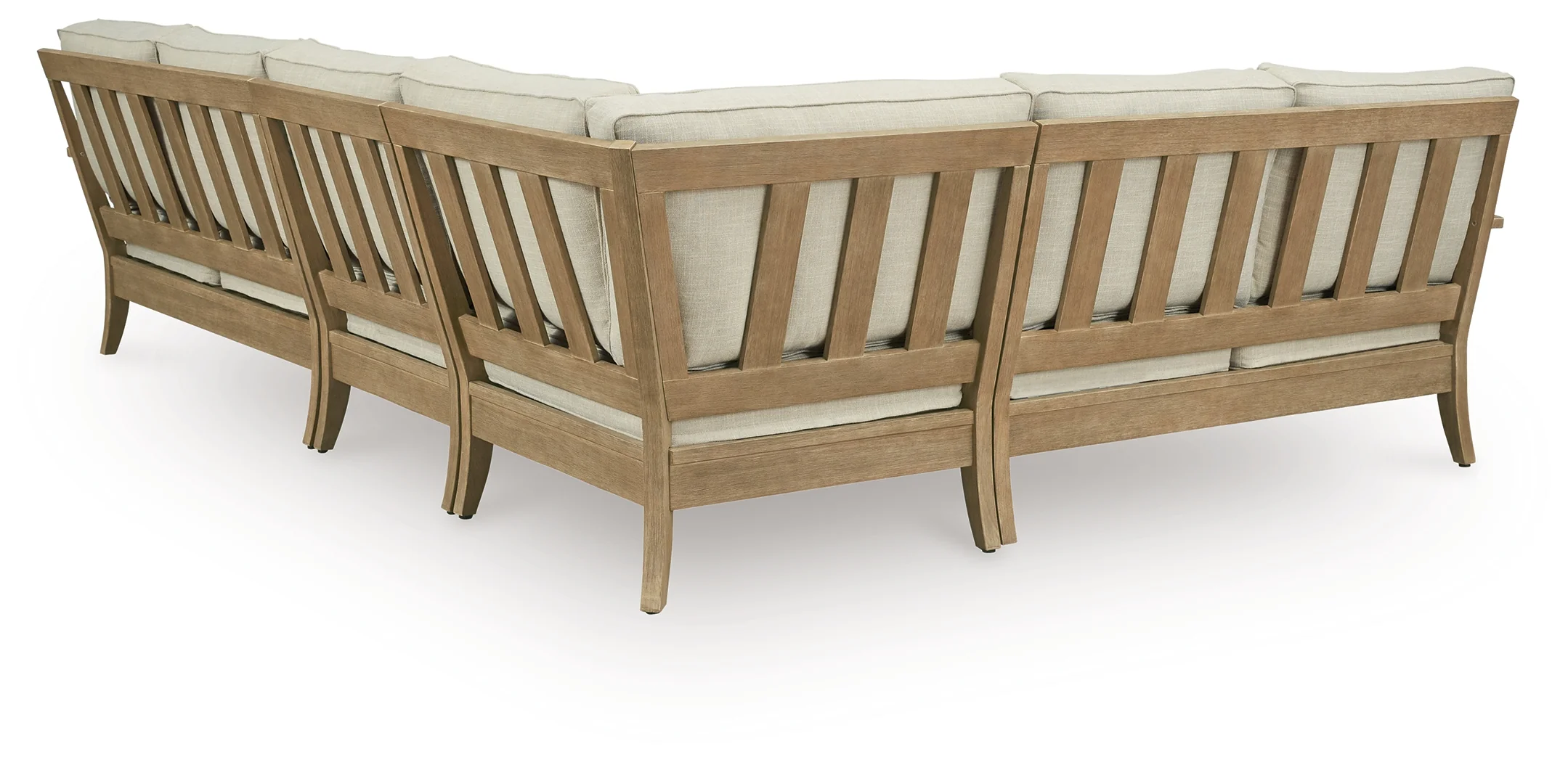 Clare View Beige 4-Piece Outdoor Sectional - Image 3