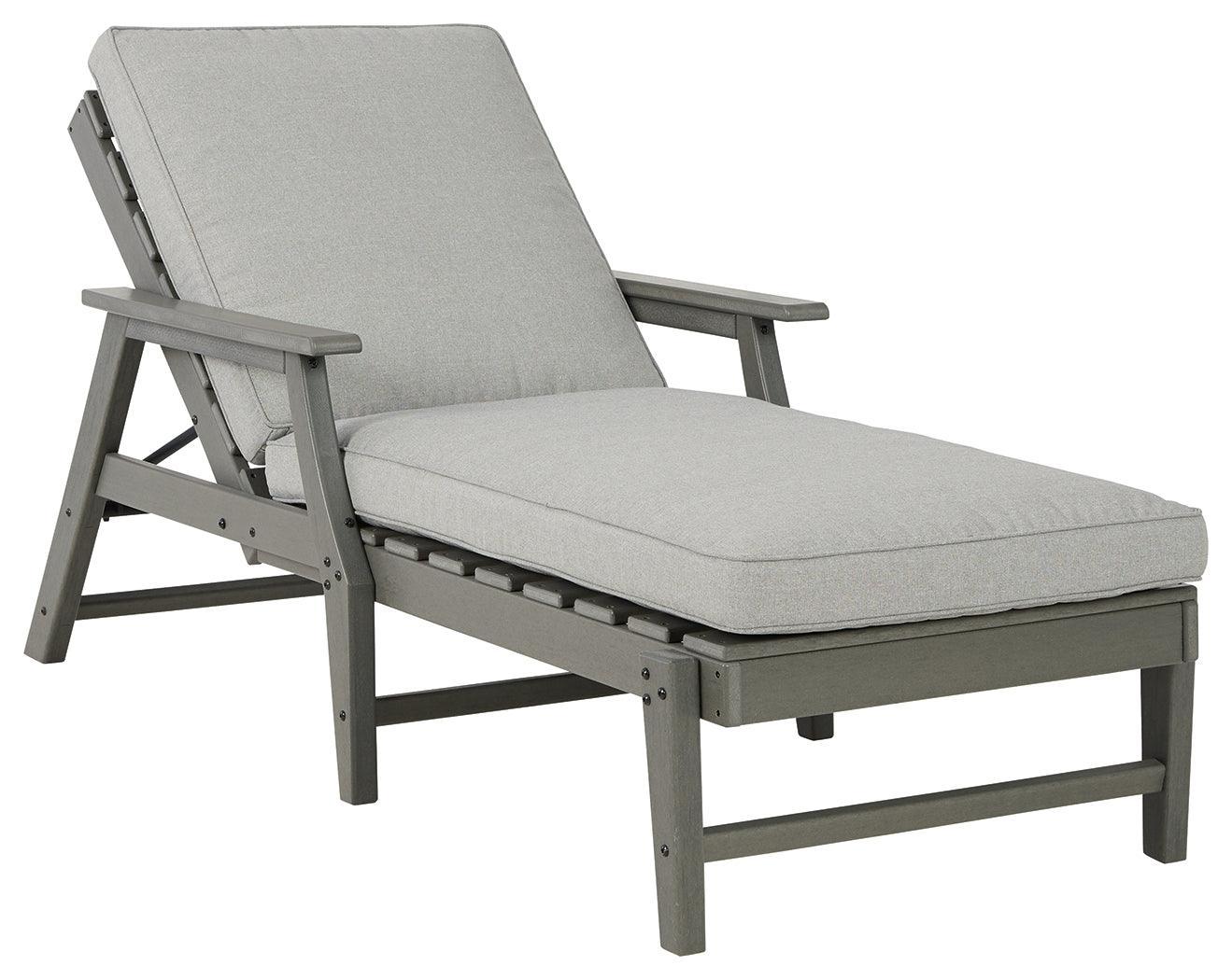 Visola Gray Chaise Lounge With Cushion - Image 3