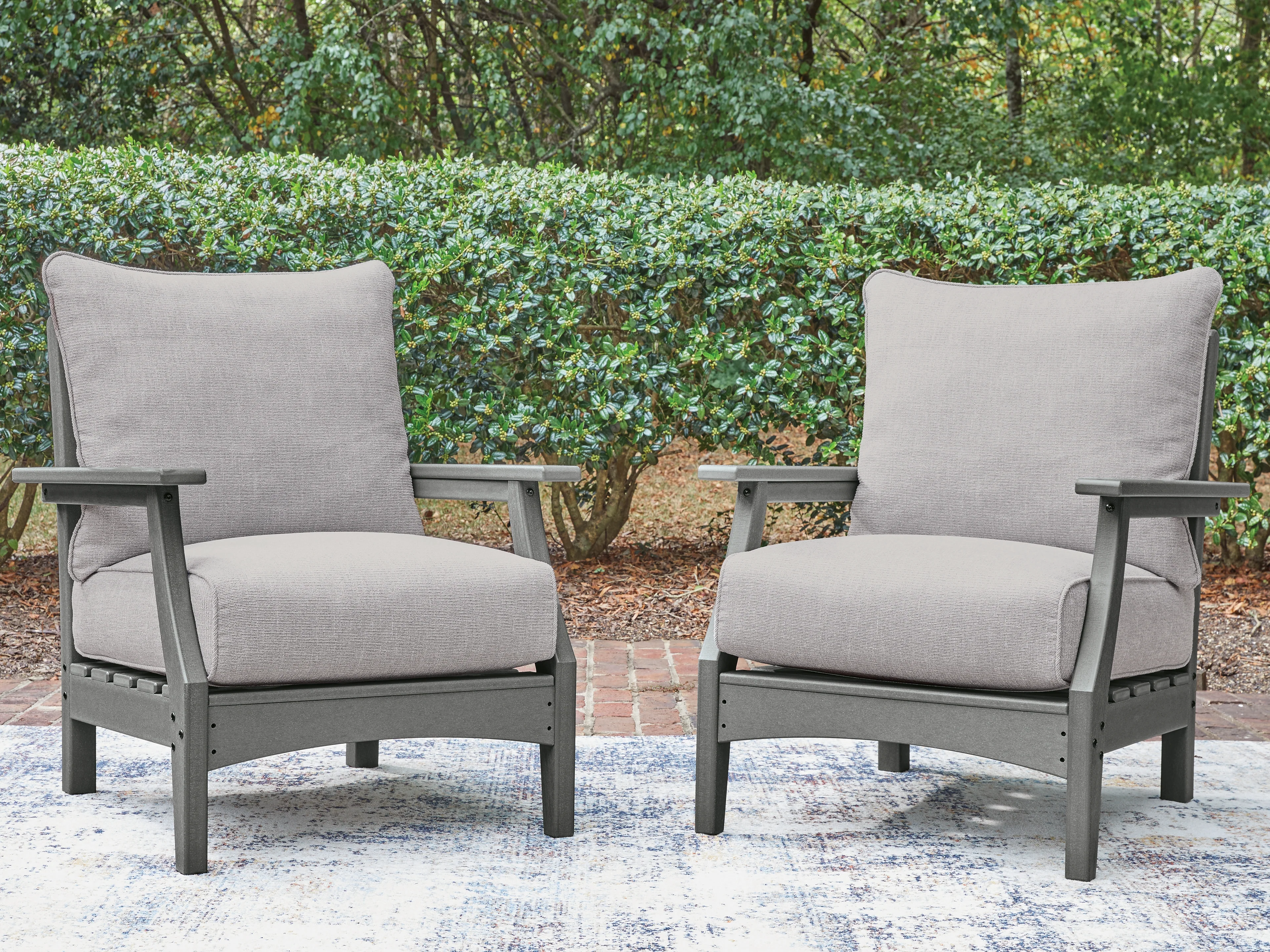 Cove Beach Gray Outdoor Lounge Chair with Cushion - Image 3