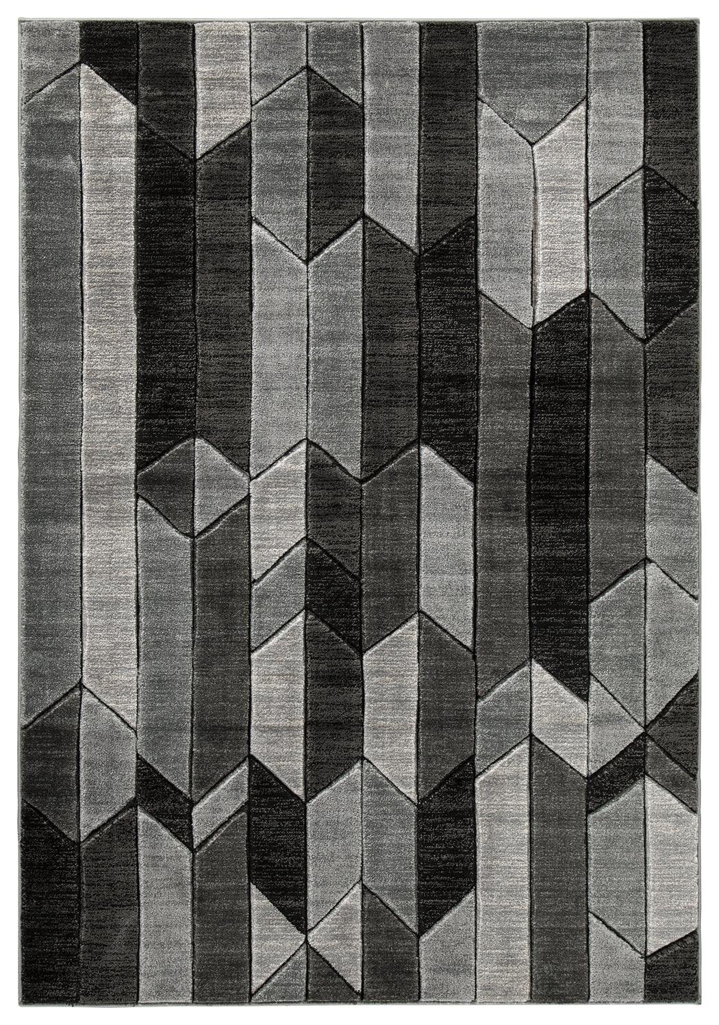 Chayse Black Gray 5' X 6'7" Rug - Image 2