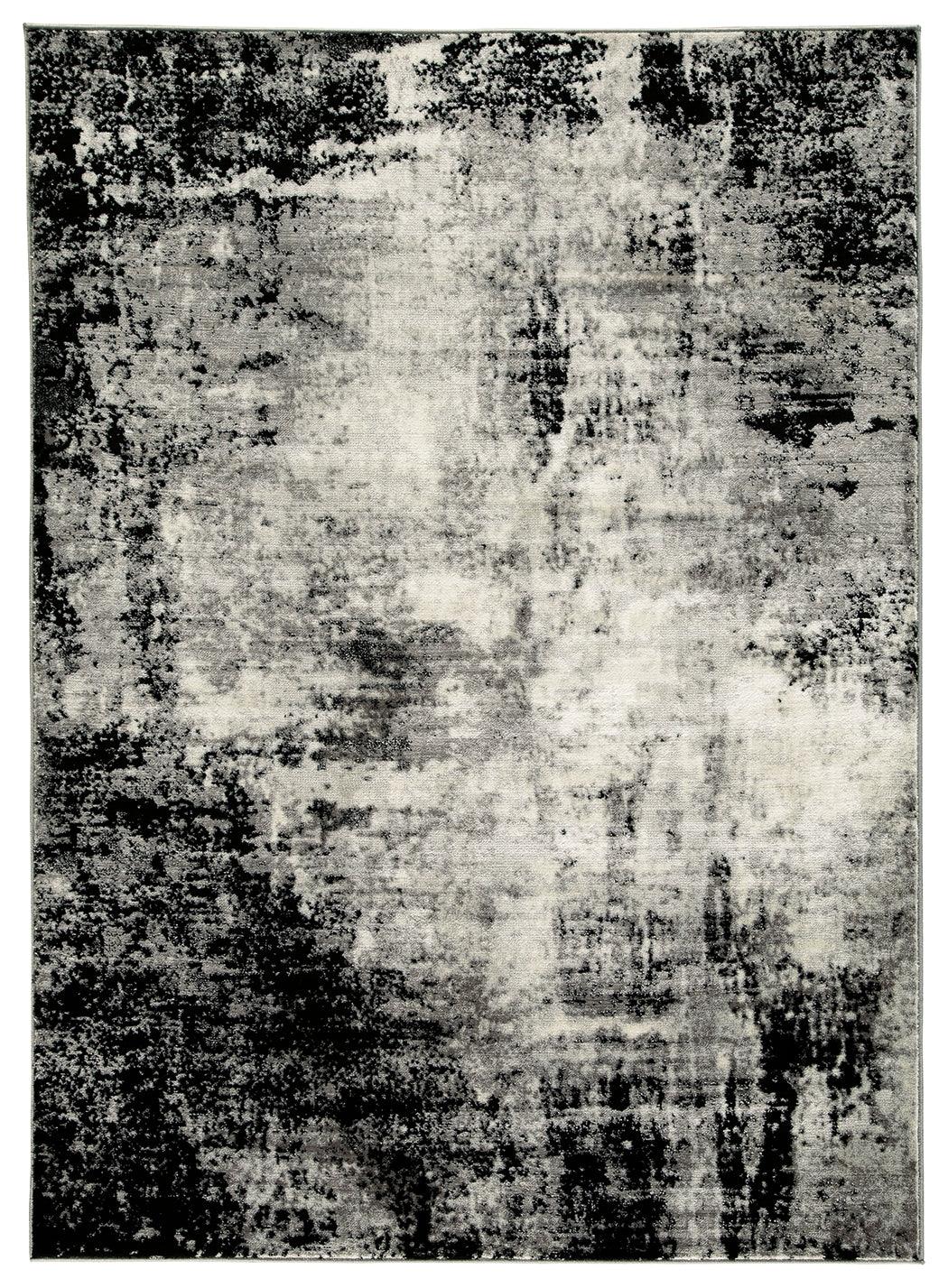 Zekeman Black Cream Gray 5'3" X 7'7" Rug - Image 2