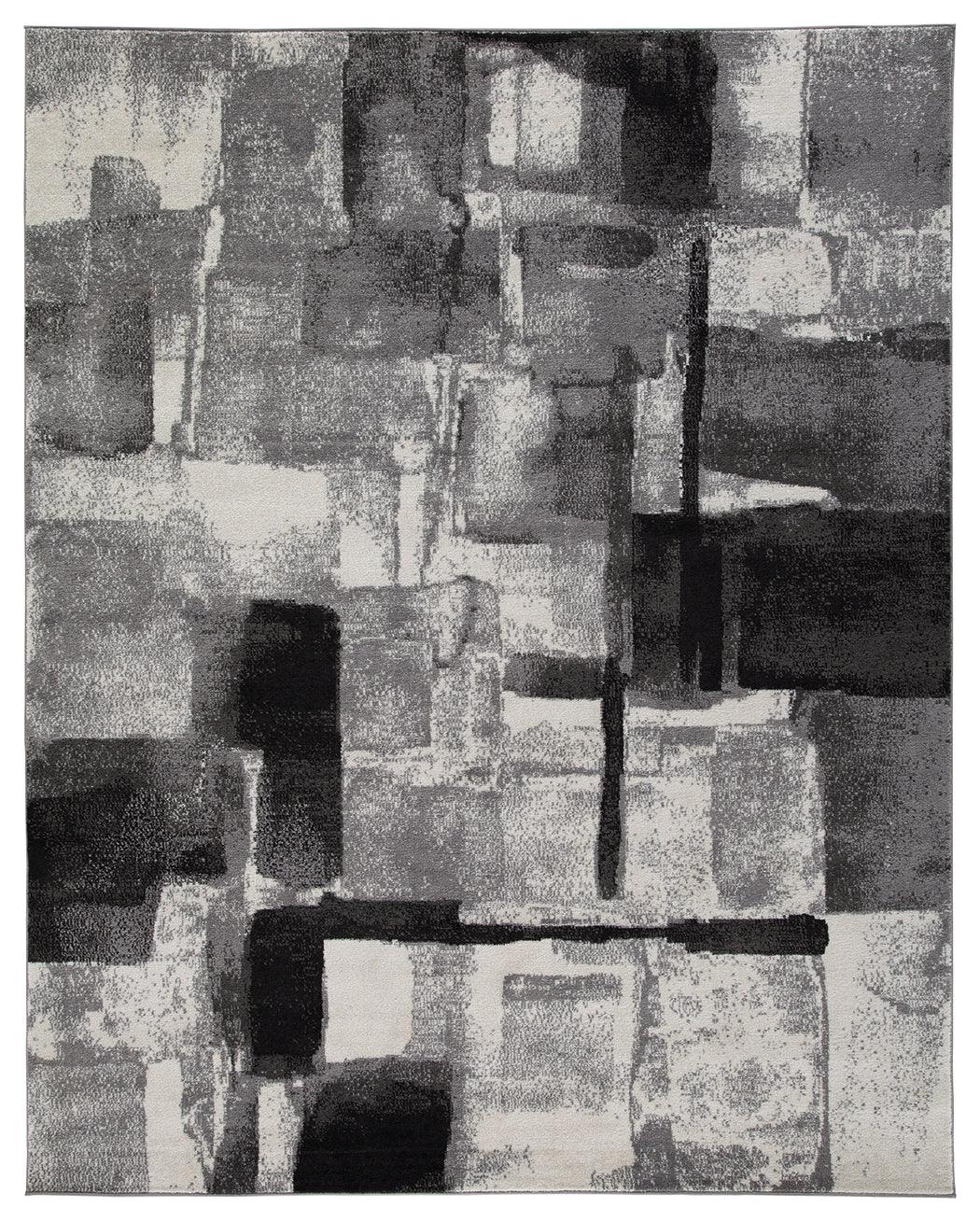 Brycebourne Black Cream Gray 5'3" X 7'7" Rug - Image 2