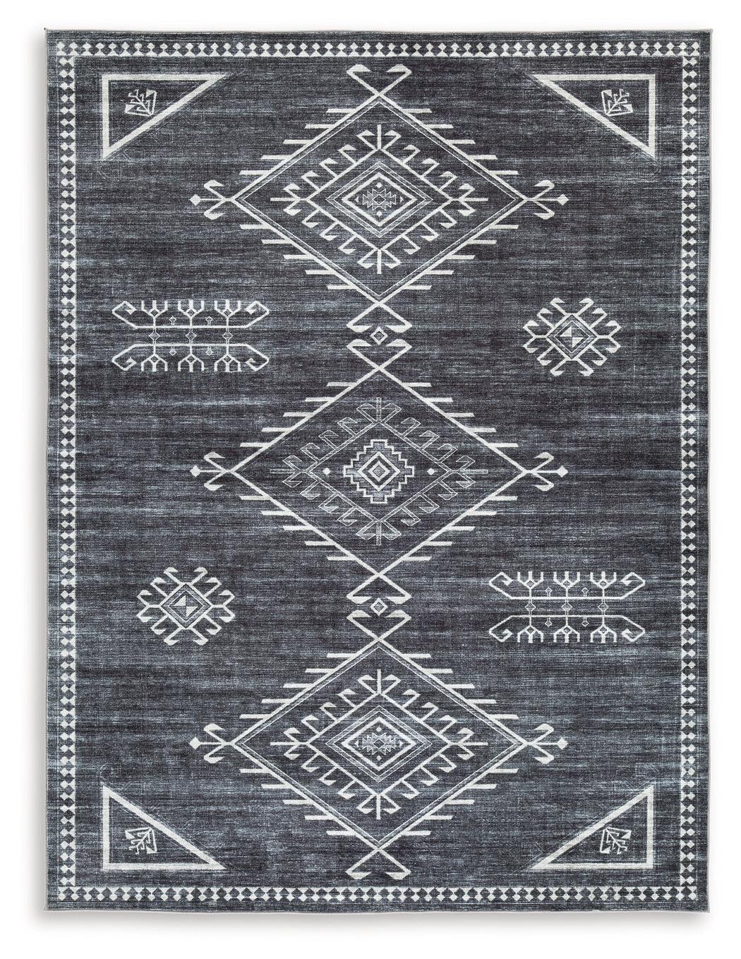 Arloman Black Cream Gray 5' X 7' Rug - Image 2