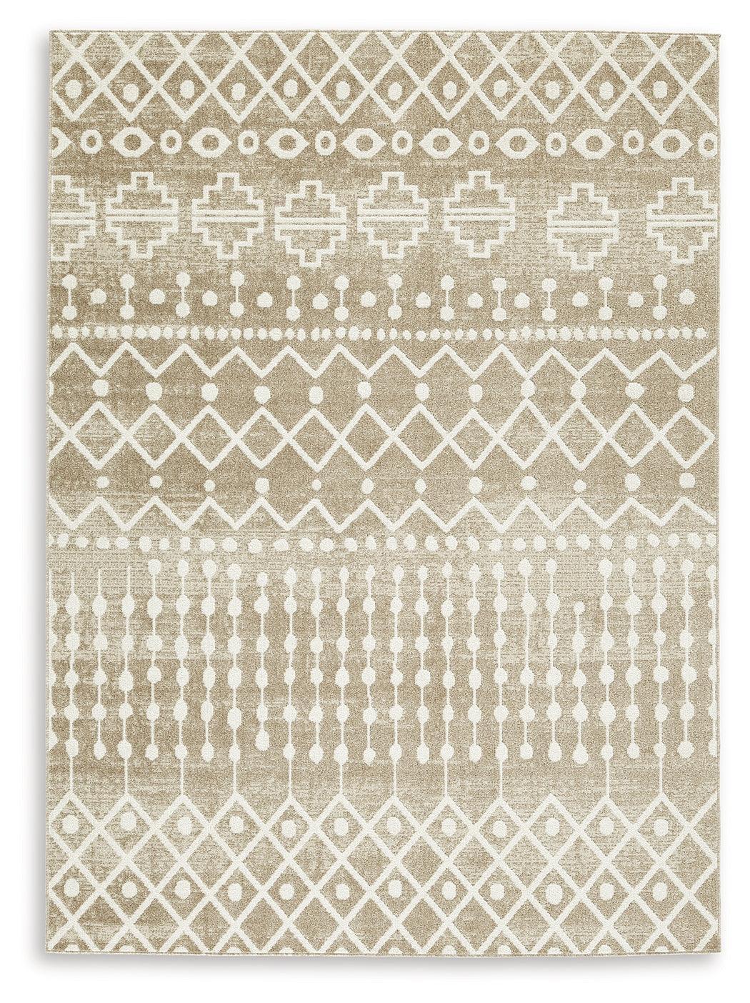 Bunchly Tan Brown Cream 5' X 7' Rug - Image 2
