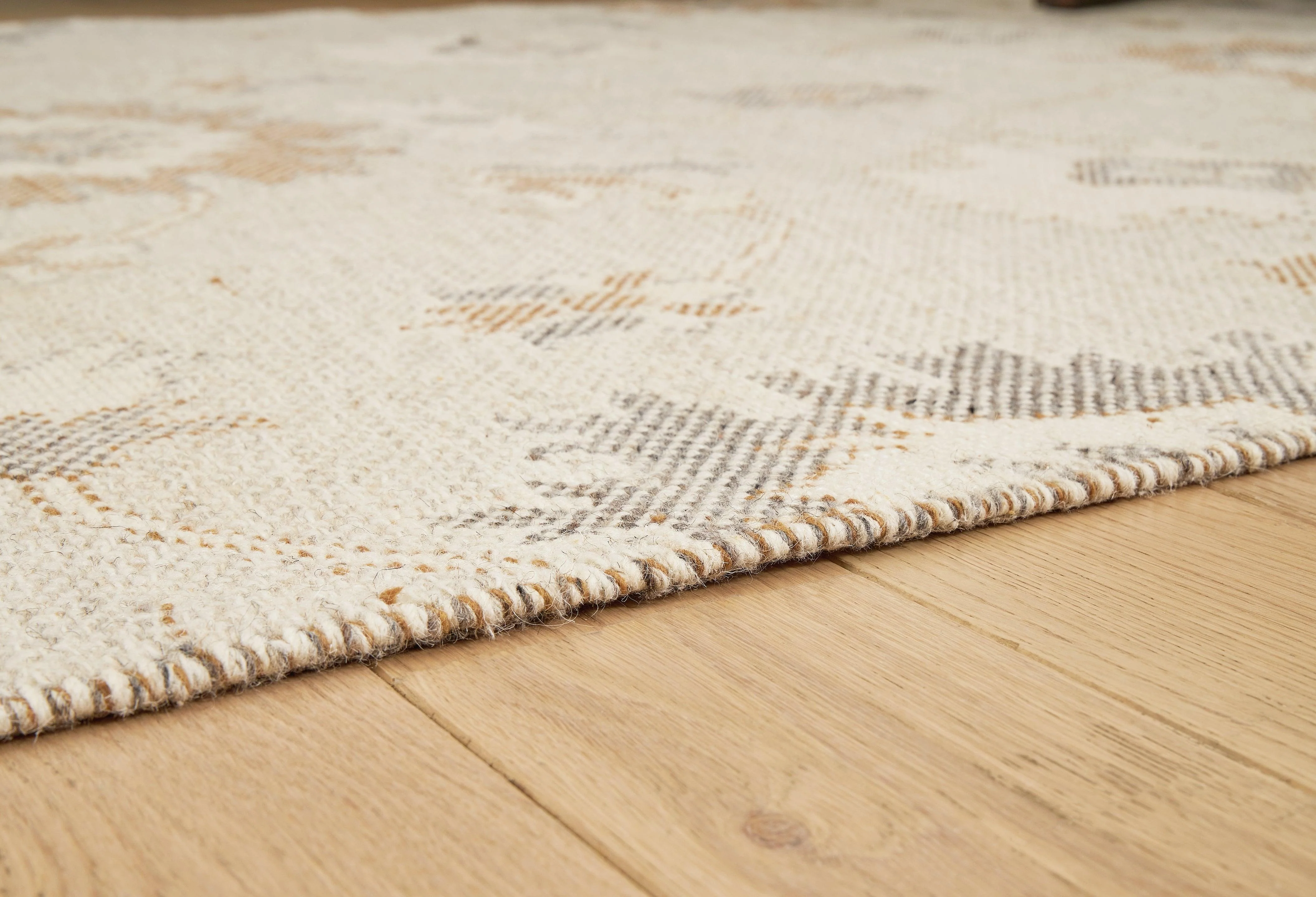 Calkin Linen Gray Caramel 5' X 7' Rug - Image 3