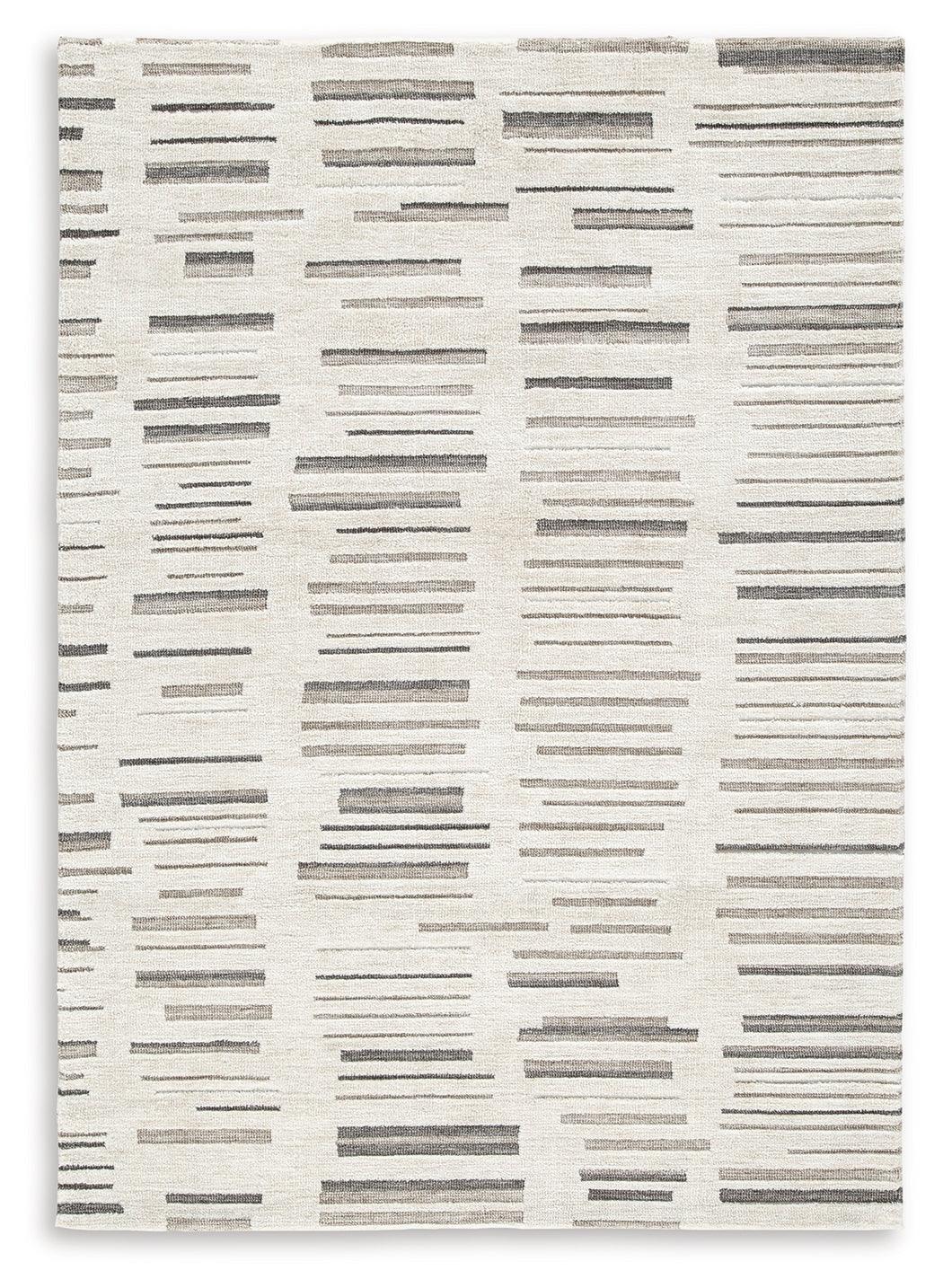Leesdale Ivory Brown Black 5' X 7' Rug - Image 2