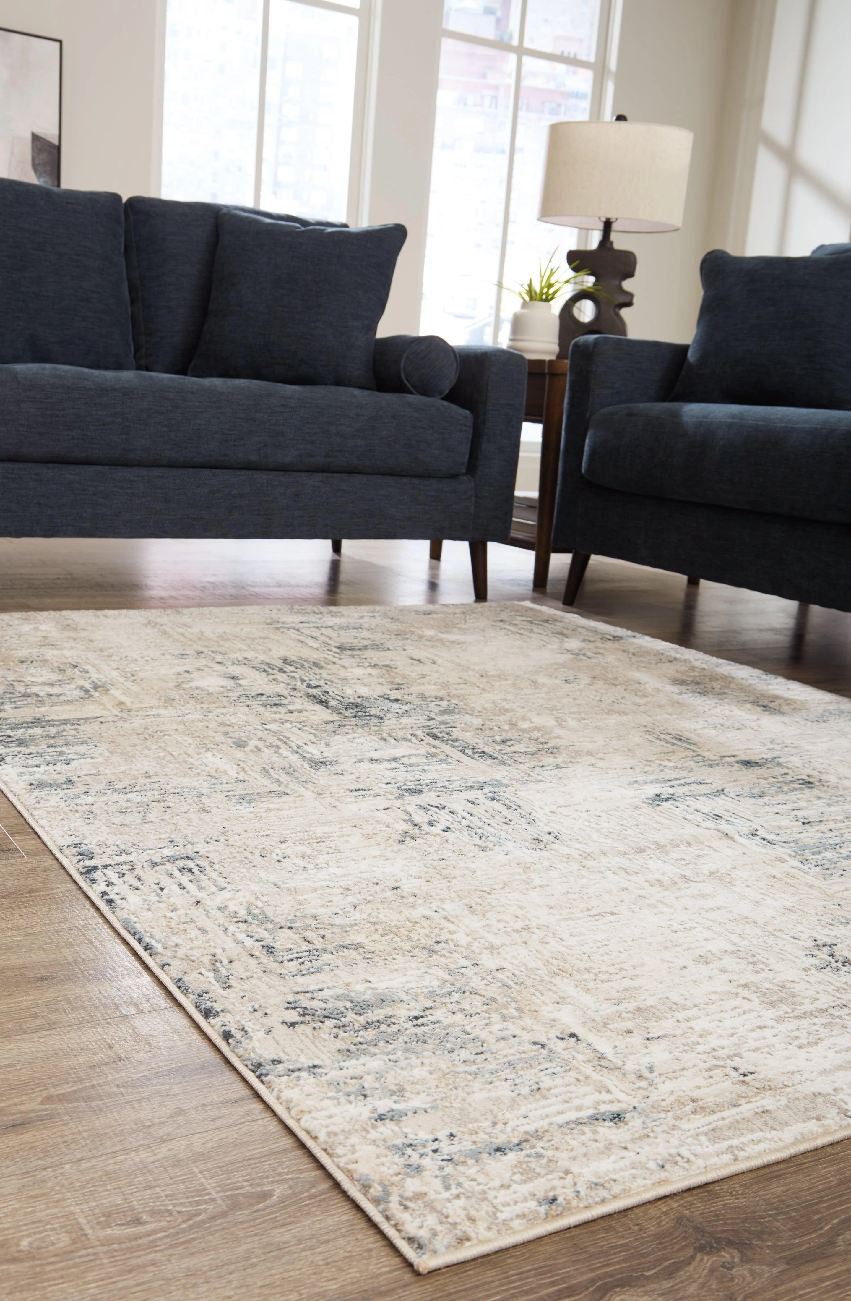 Gentor Blue Ivory 5' X 7' Rug - Image 3