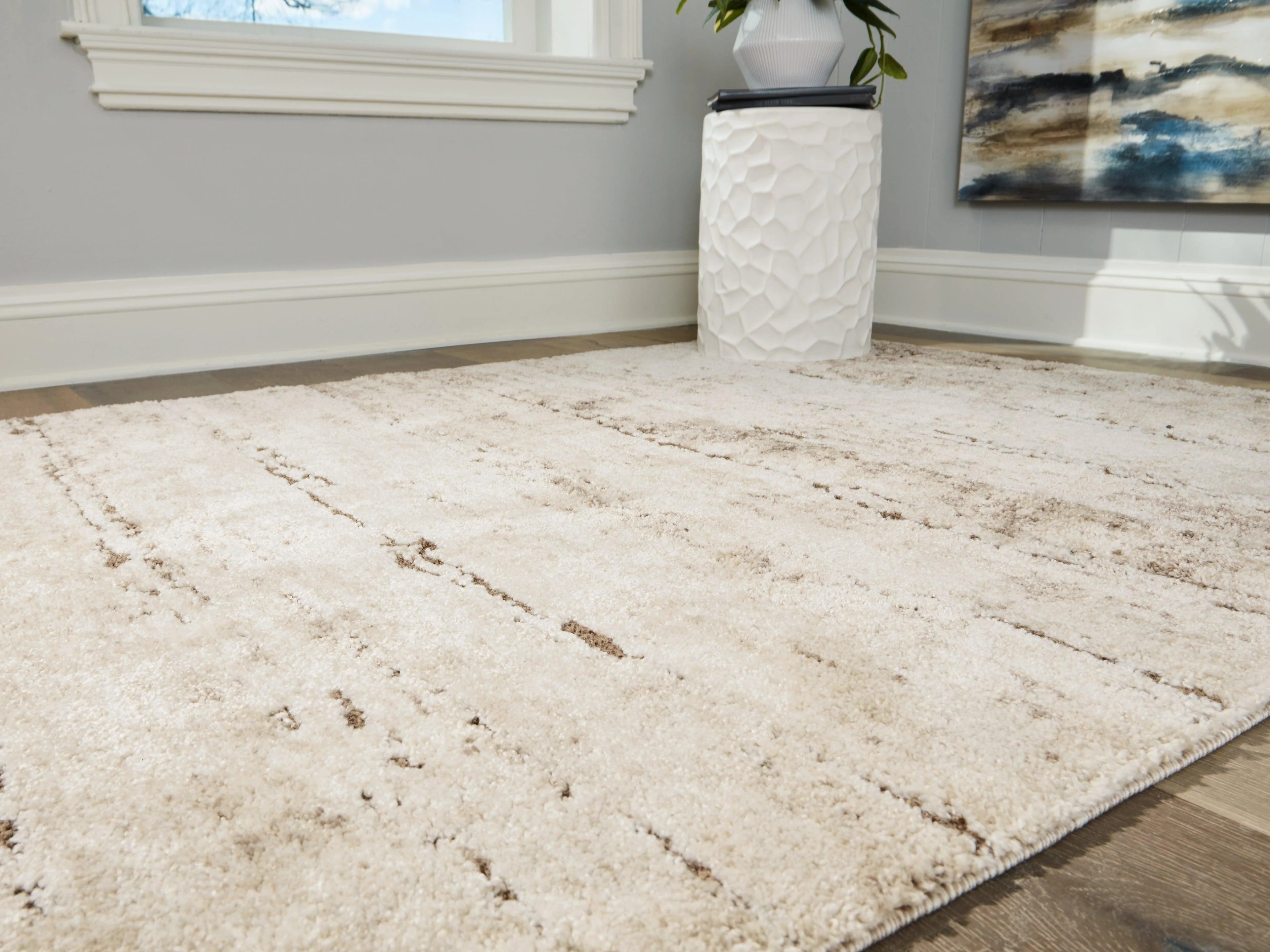 Kasney Cream Brown Medium Rug - Image 3