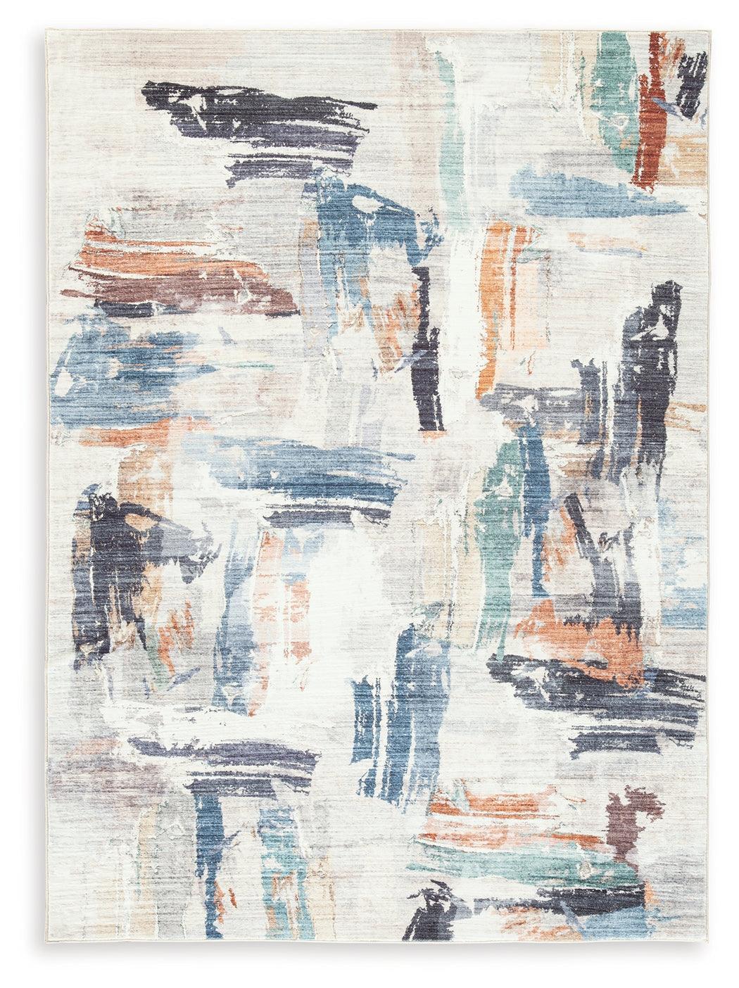 Hessland Multi 5' x 7' Washable Rug - Image 2