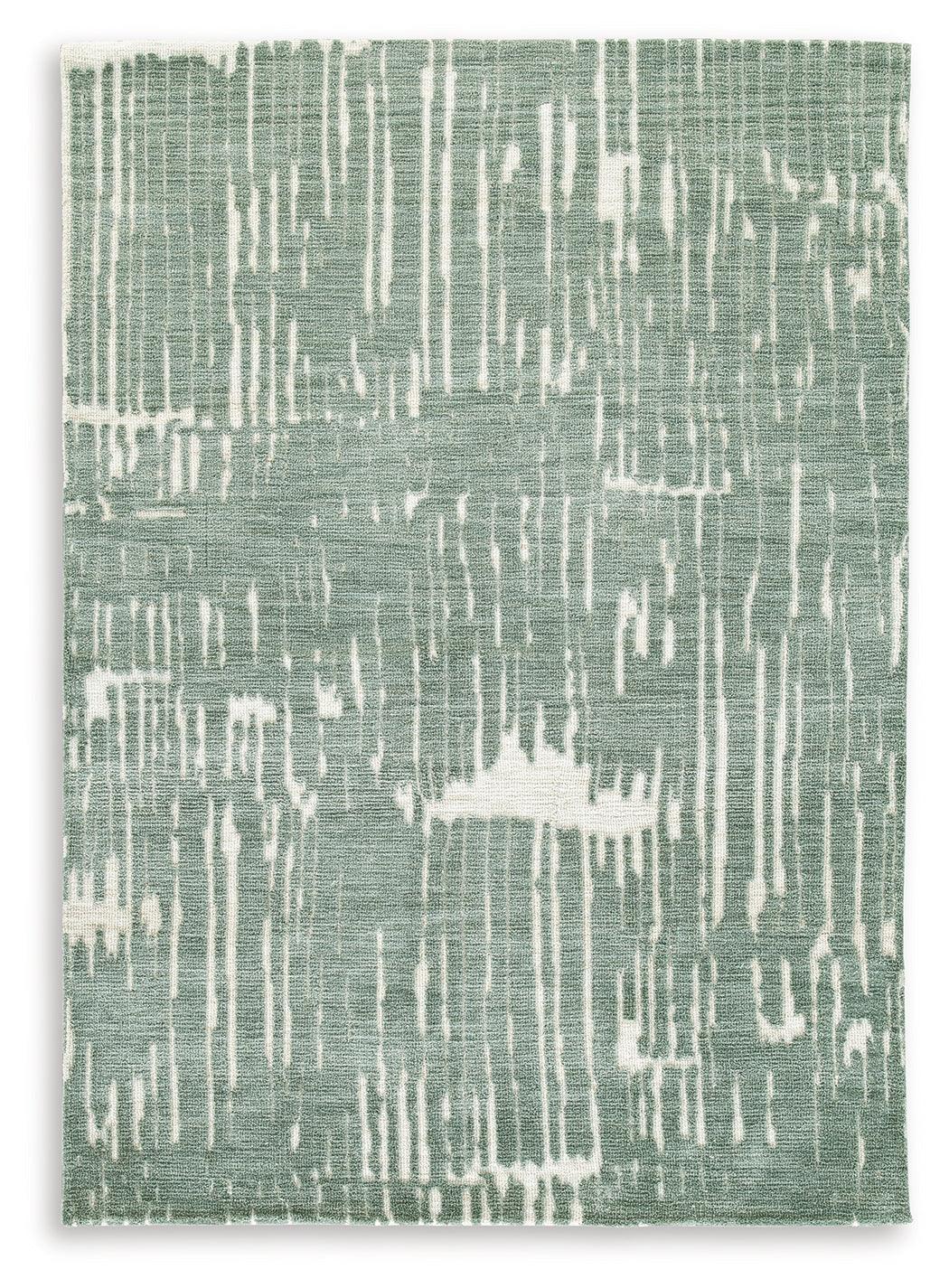 Cayworth Teal/White 5' x 7' Rug - Image 2