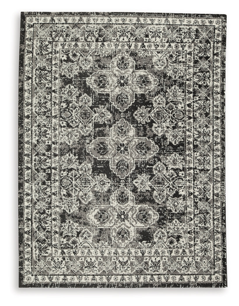 Glennisman Black/Gray/Ivory Medium Rug - Image 2