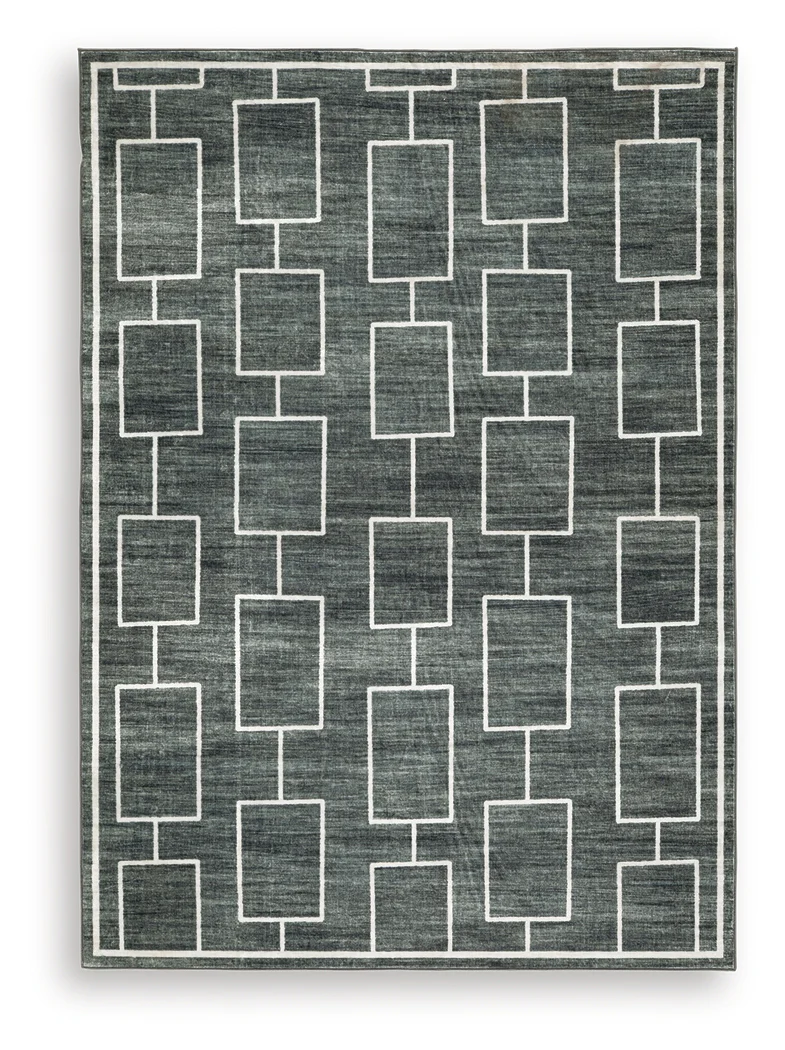 Elderland Black/Gray Washable 5' x 7' Area Rug - Image 2