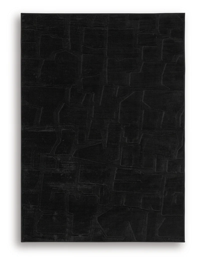 Gibbswell Black Washable 5' x 7' Area Rug - Image 2