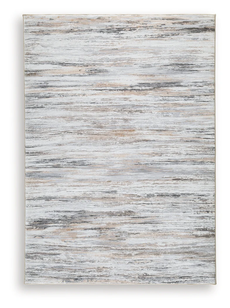 Nace Gray/Brown/White 5' x 7' Memory Foam Area Rug - Image 2