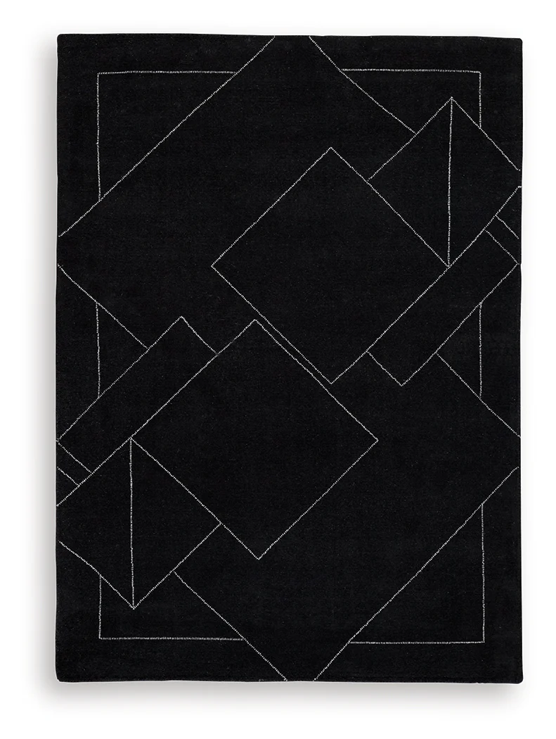 Marav Black/White 5' x 7' Area Rug - Image 2