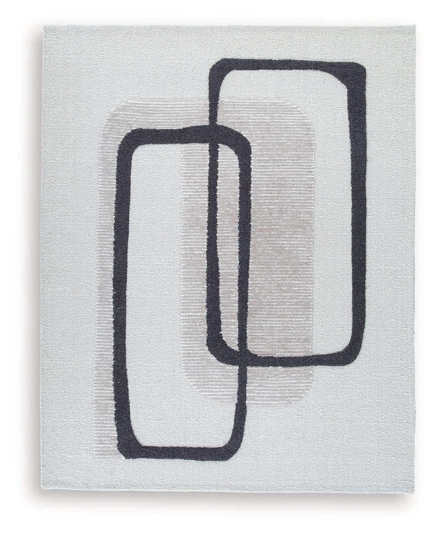 Davismour Ivory/Taupe/Charcoal 7'8" x 10' Area Rug - Image 2