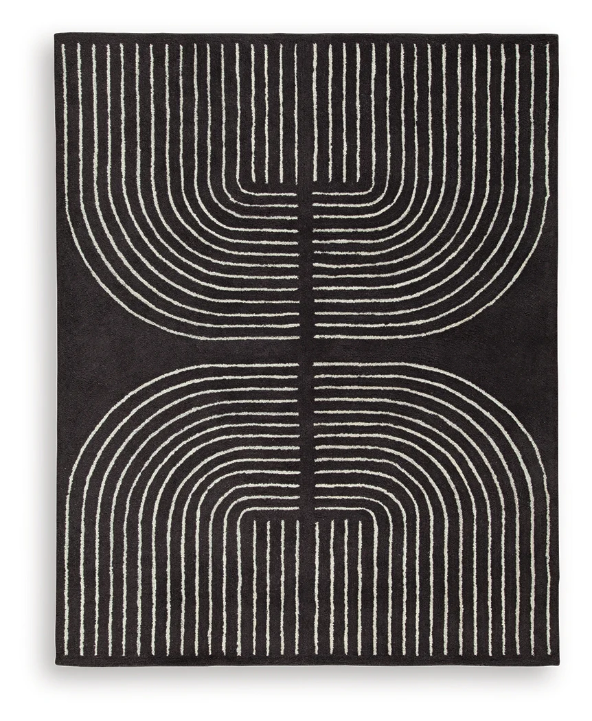 Eldonmore Black/Ivory 7'8" x 10' Area Rug - Image 2