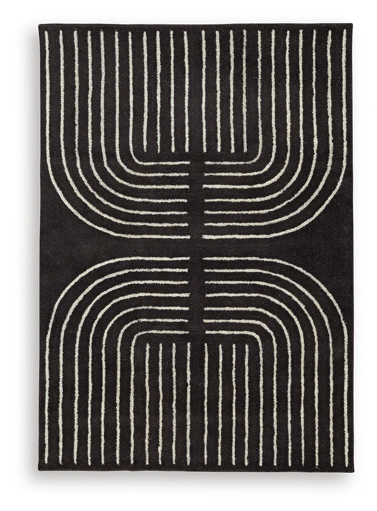 Eldonmore Black/Ivory 5' x 7' Area Rug - Image 2