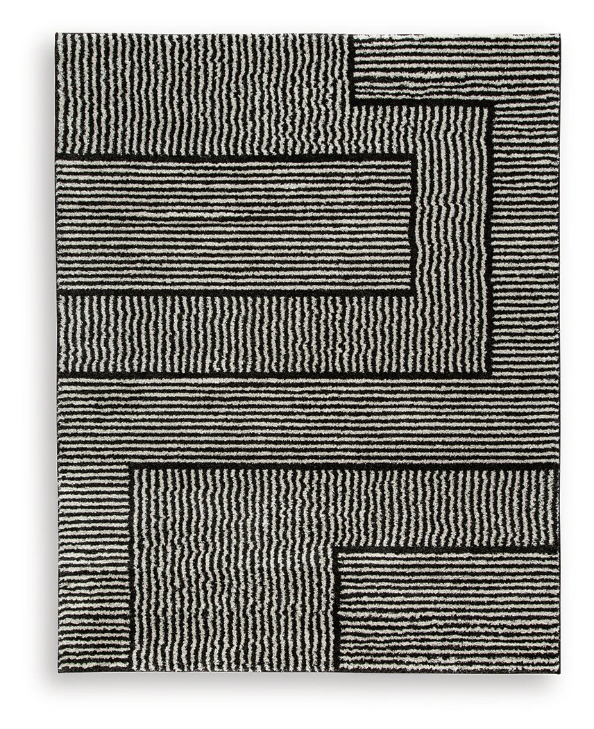 Kurtmen Black/Ivory 7'10" x 9'10" Area Rug - Image 2