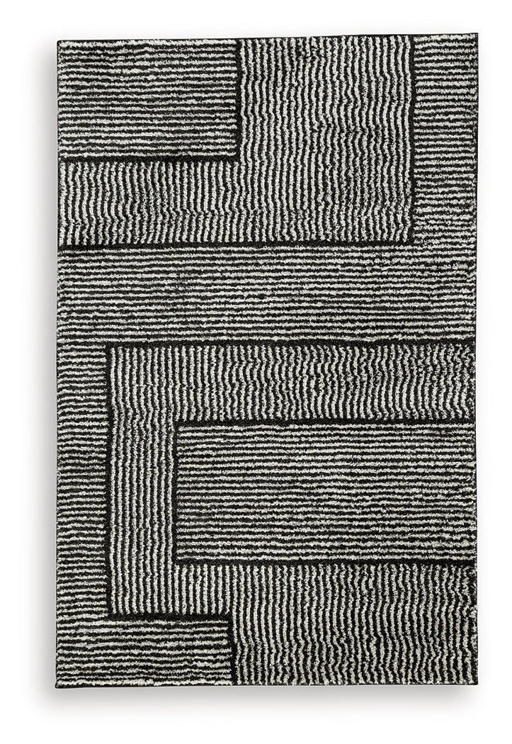 Kurtmen Black/Ivory 5' x 7' Area Rug - Image 2