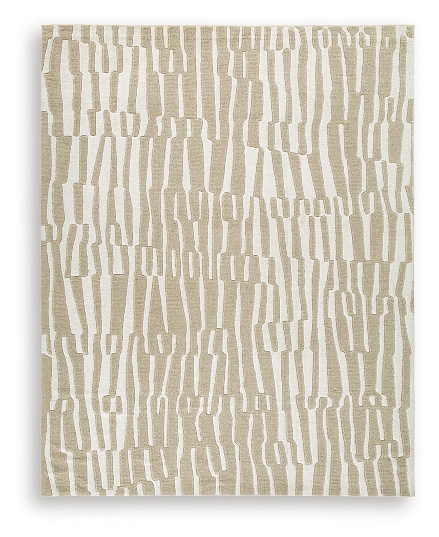 Corrbell Beige/White 7'8" x 10' Area Rug - Image 2