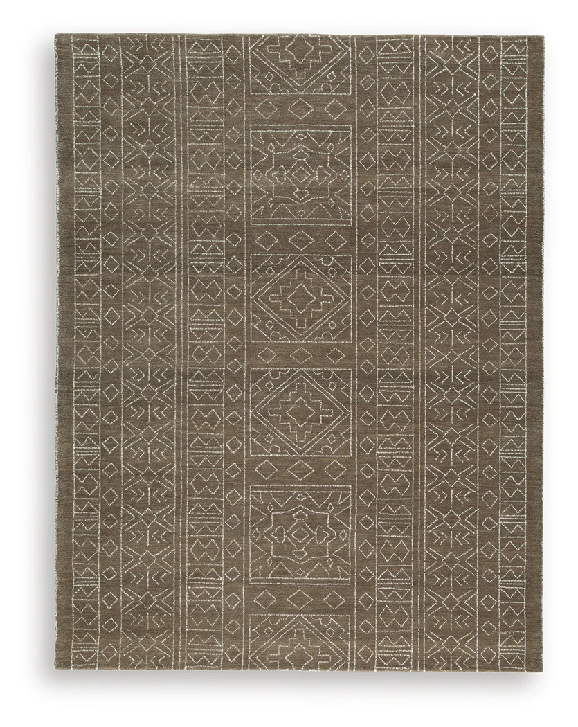 Merrittman Brown/Ivory 7'8" x 10' Area Rug - Image 2