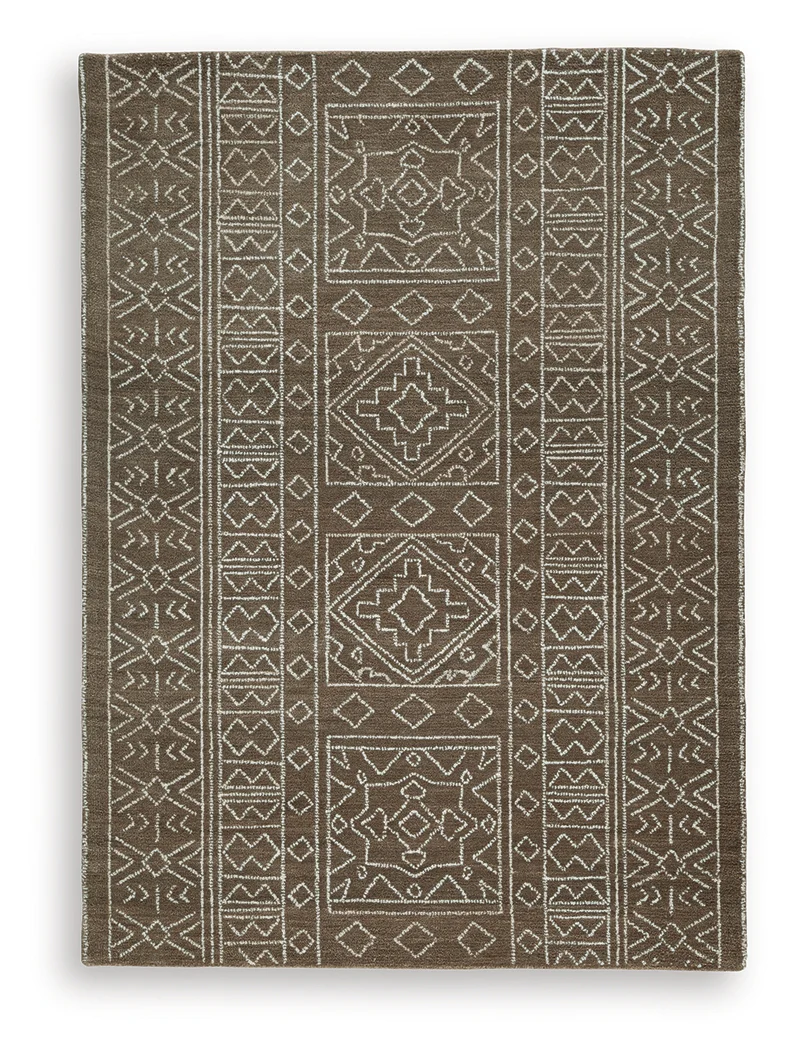 Merrittman Brown/Ivory 5' x 7' Area Rug - Image 2