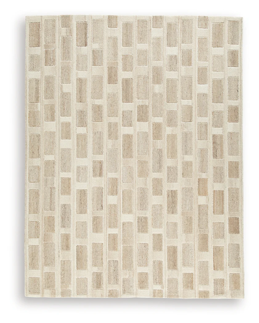 Lisgrove Tan/Brown/White 7'8" x 10' Area Rug - Image 2