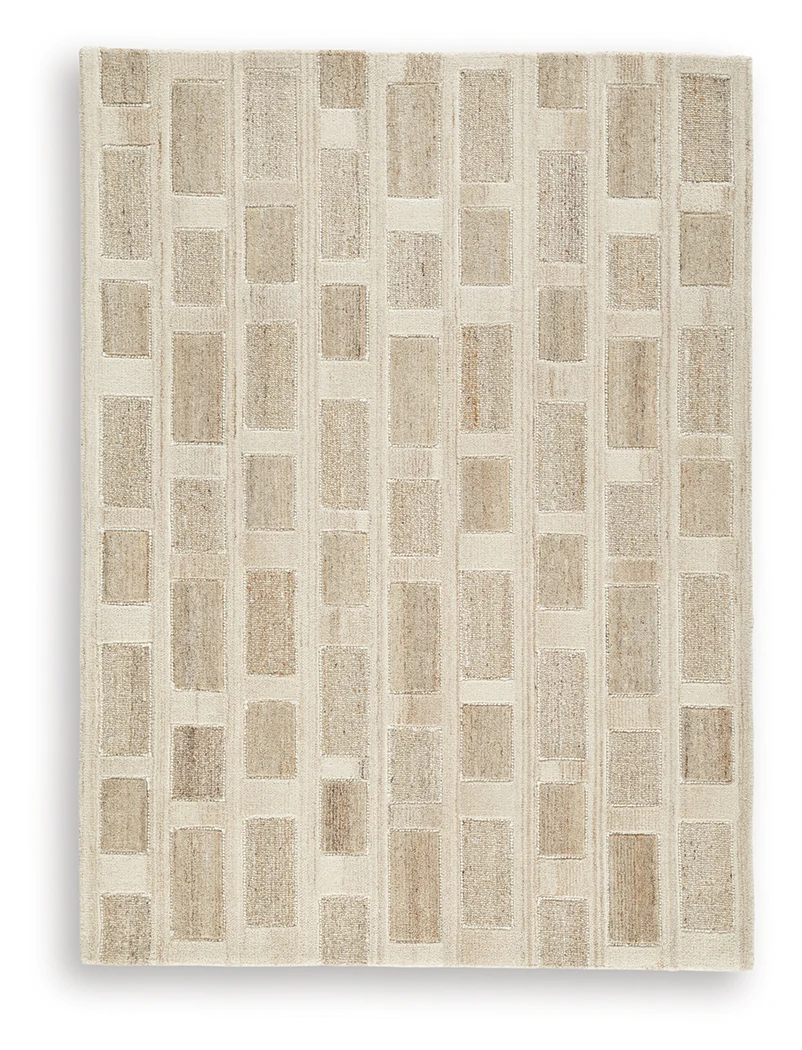 Lisgrove Tan/Brown/White 5' x 7' Area Rug - Image 2