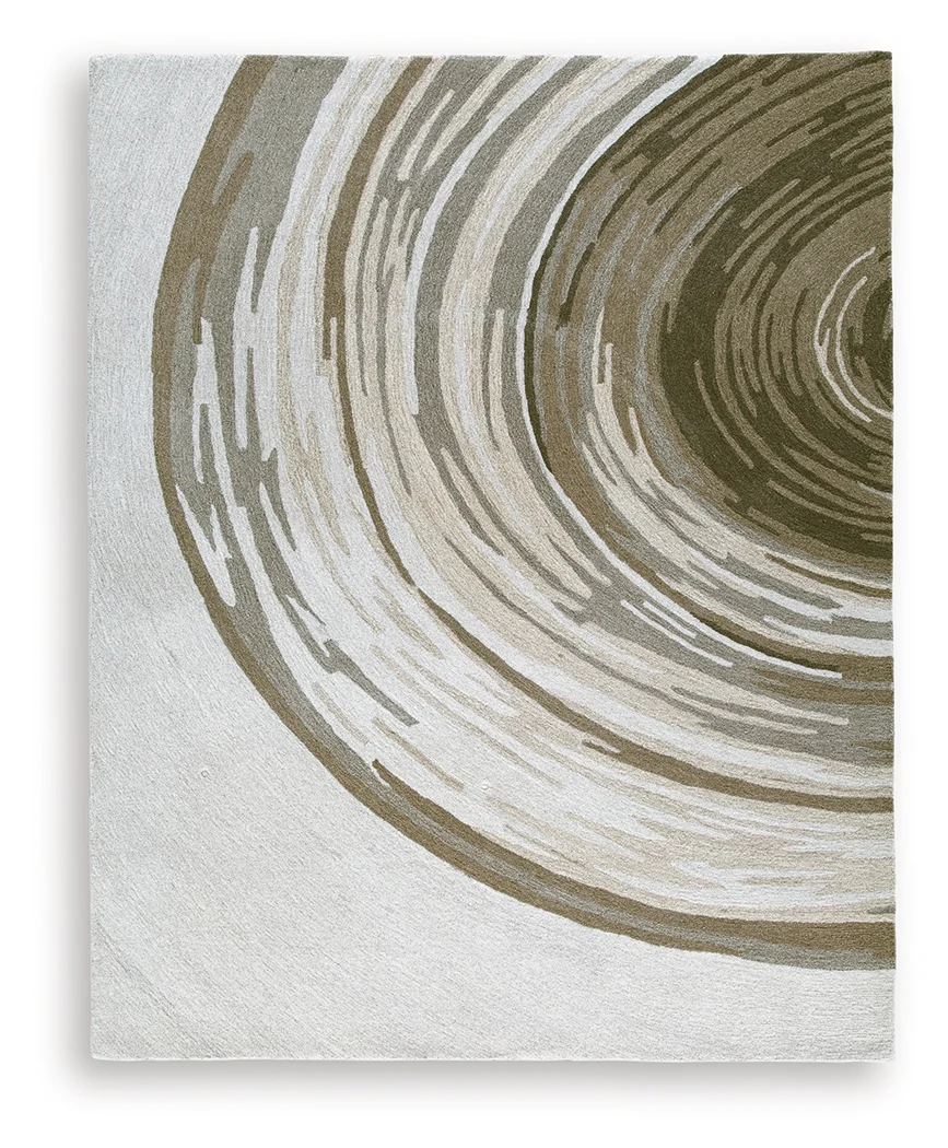 Rizwana Ivory/Brown/Gray 7'6" x 10' Area Rug - Image 2
