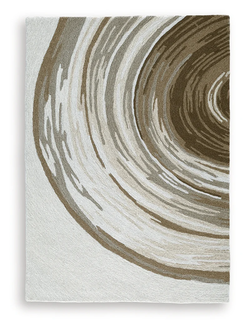 Rizwana Ivory/Brown/Gray 5' x 7' Area Rug - Image 2