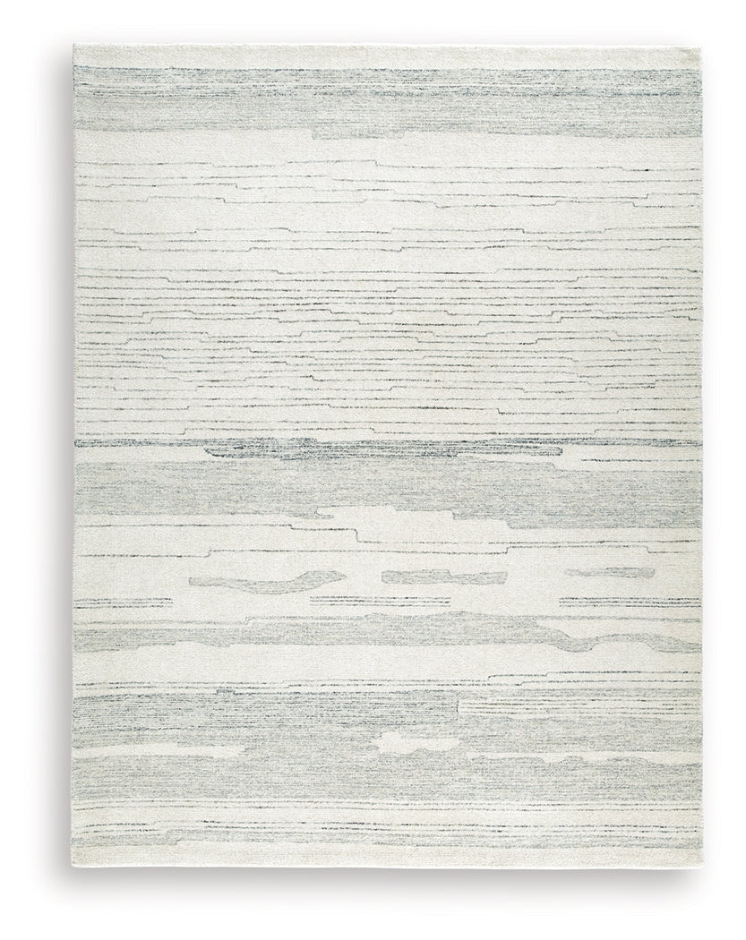 Genemost Ivory/Blue 7'8" x 10' Area Rug - Image 2
