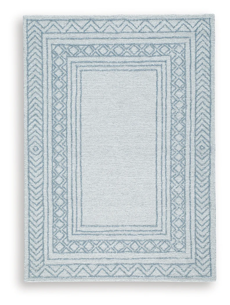 Azelhurst Blue/Ivory/Gray 5' x 7' Area Rug - Image 2