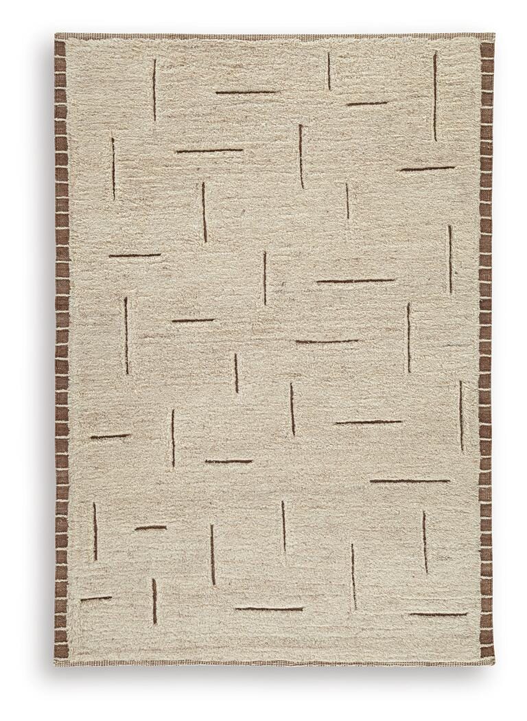 Clayman Beige/Brown Medium Rug - Image 2
