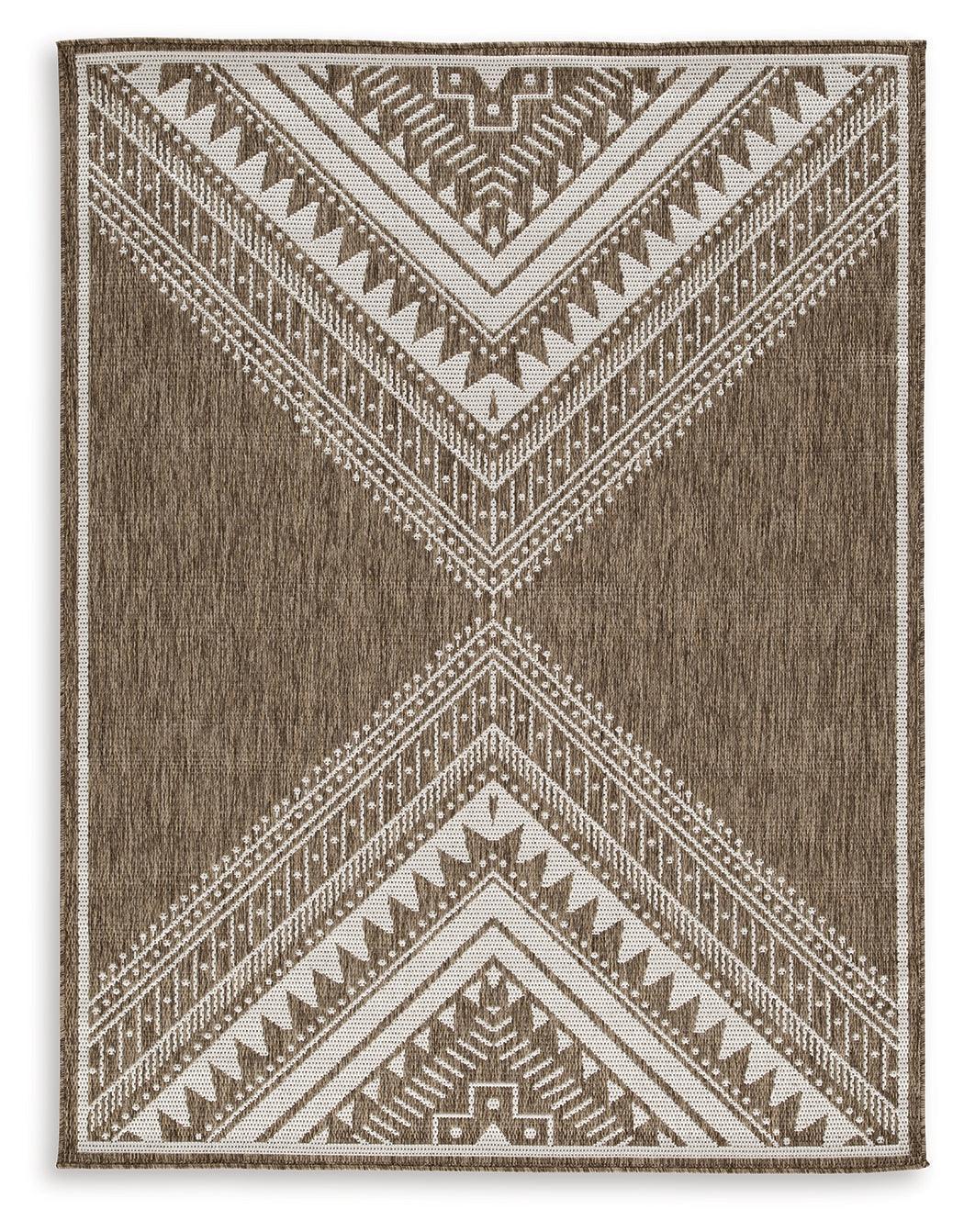 Dunsler Brown Cream 5' X 7' Rug - Image 2