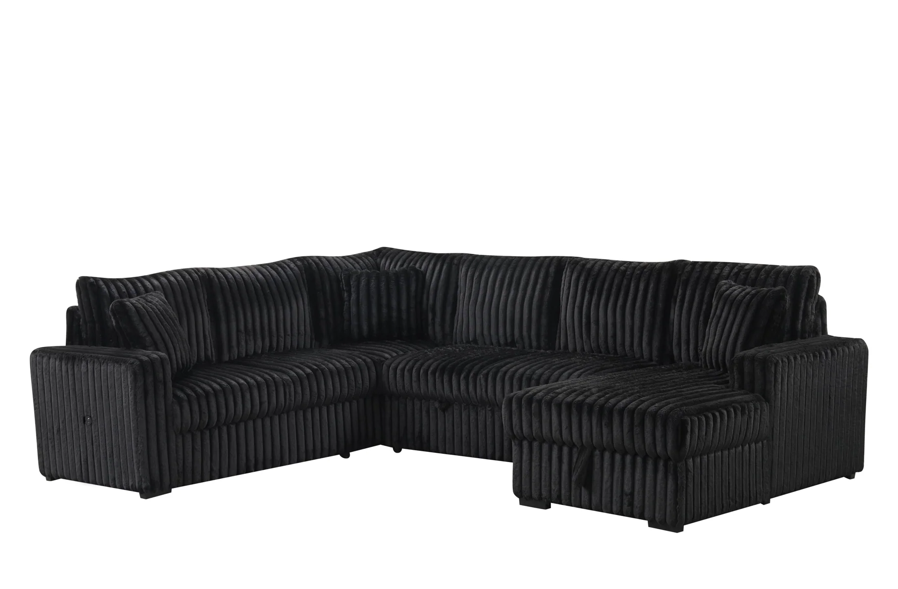 Raha II Black Storage Sectional - Image 2