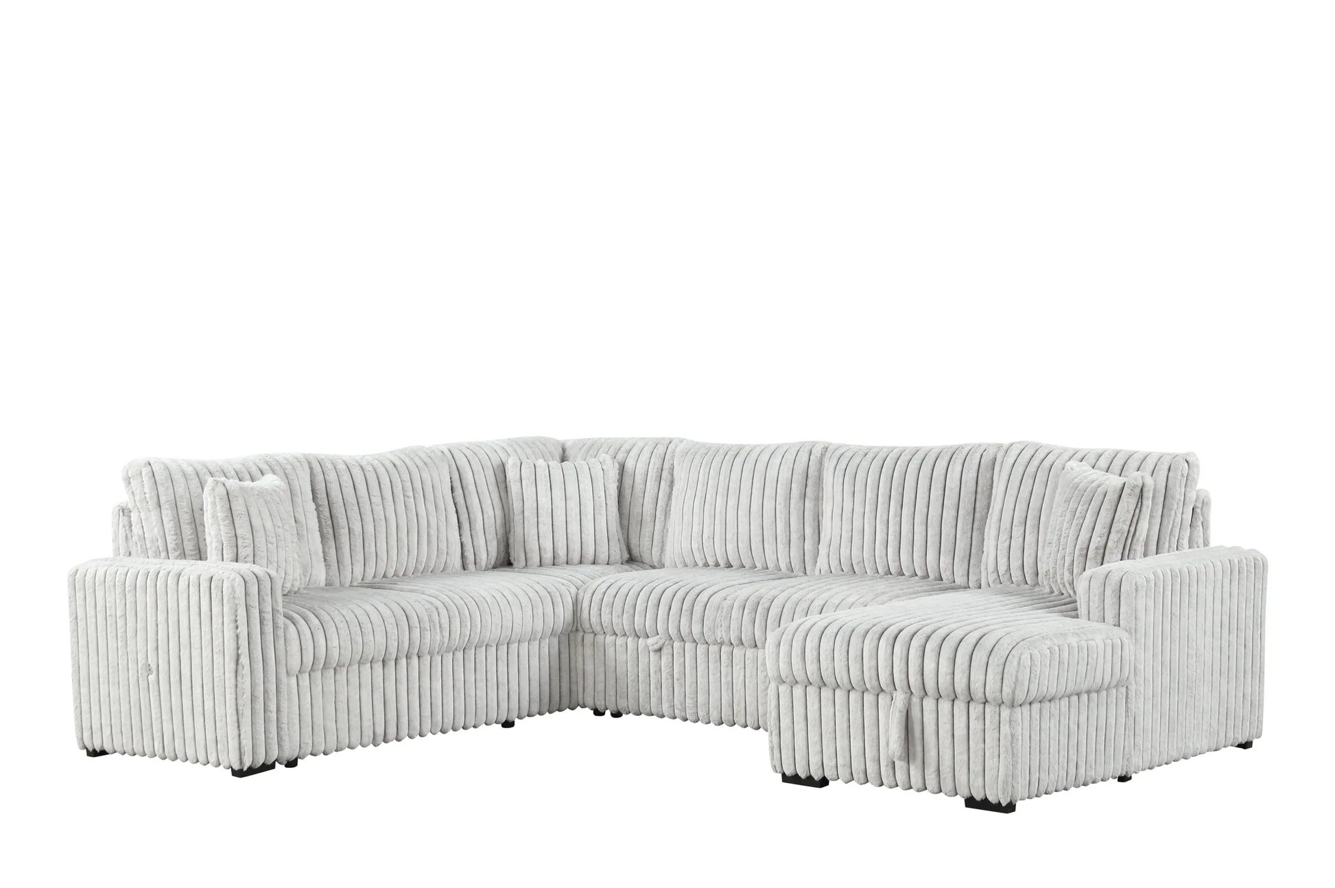 Raha II Grey Storage Sectional - Image 2