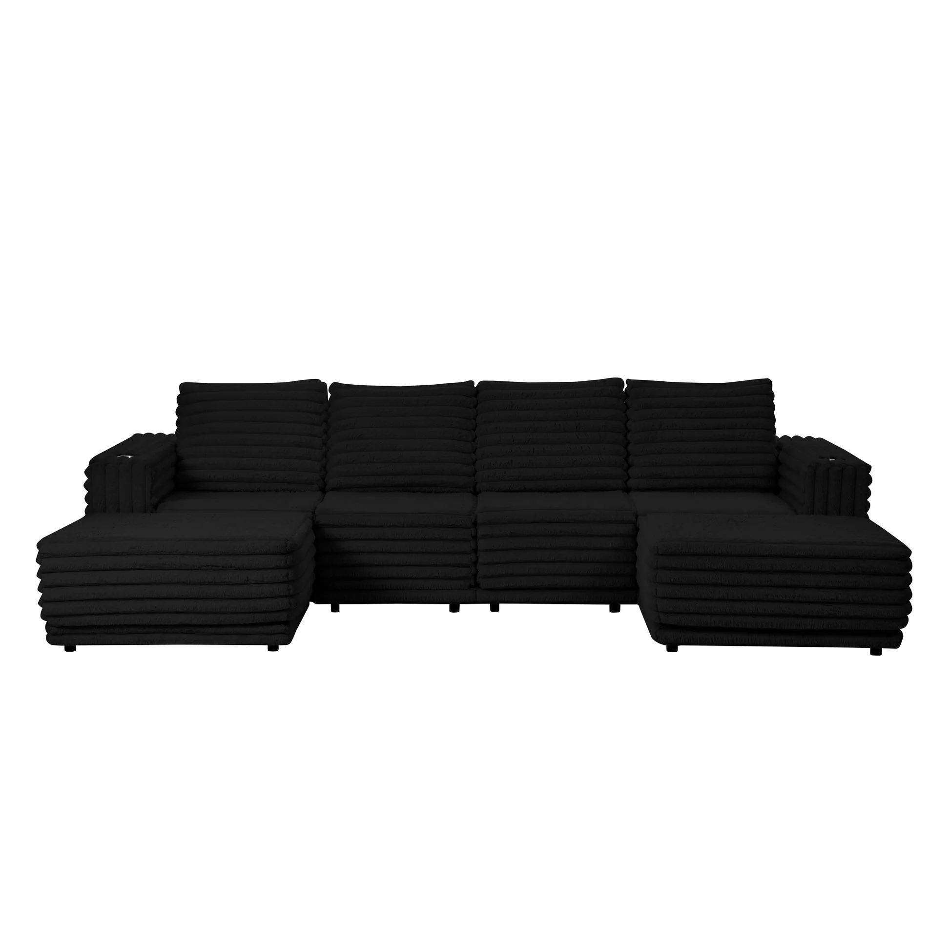 Nuve Black Modular Sectional - Image 2