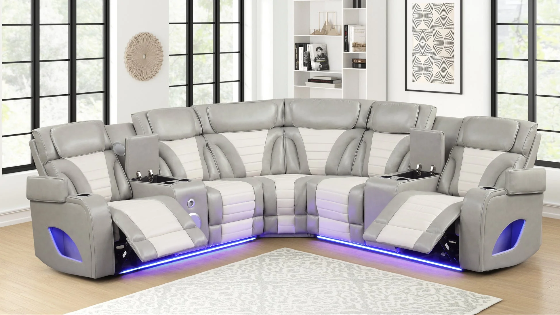 Robin Grey Reclining Sectional - Image 1