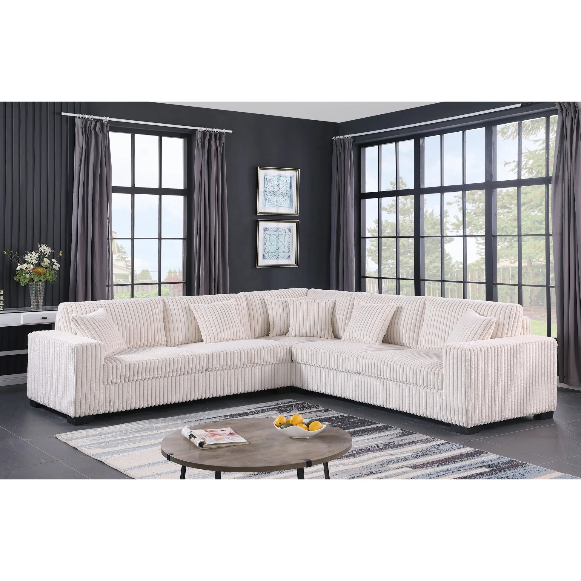 Comfy II Cream 2-Piece Sectional - Image 1
