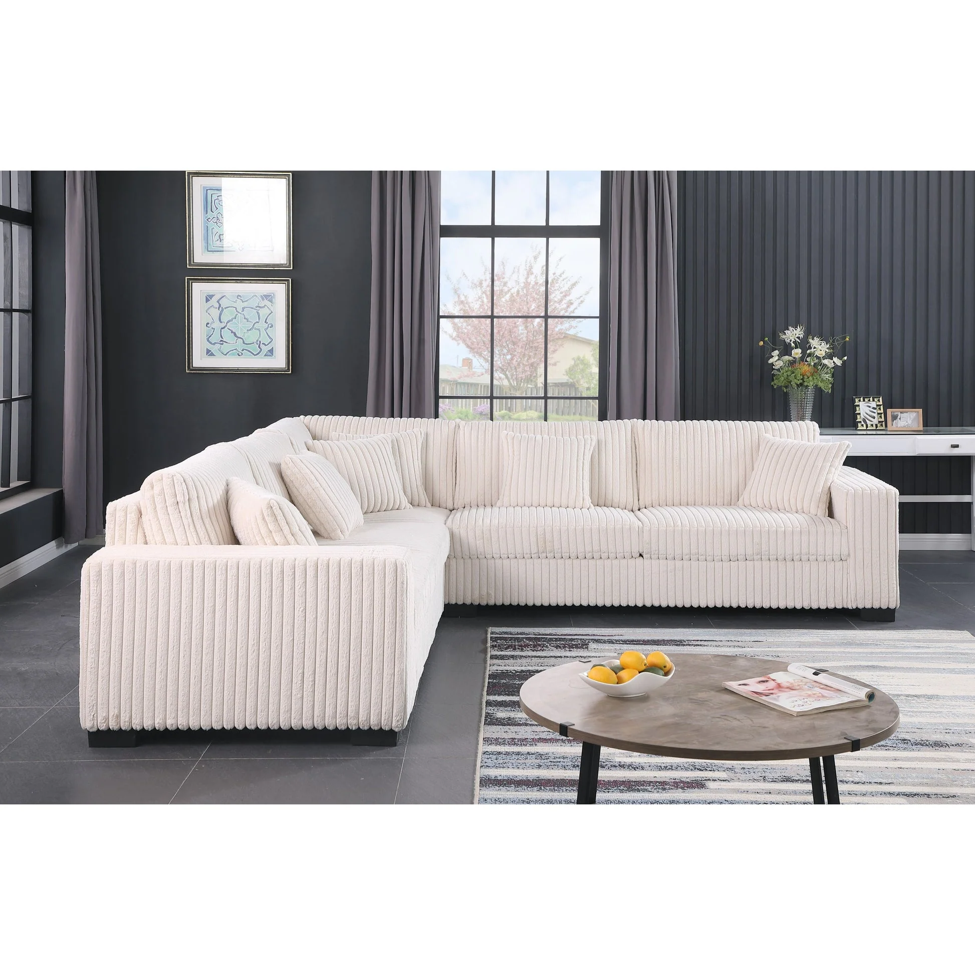 Comfy II Cream 2-Piece Sectional - Image 3