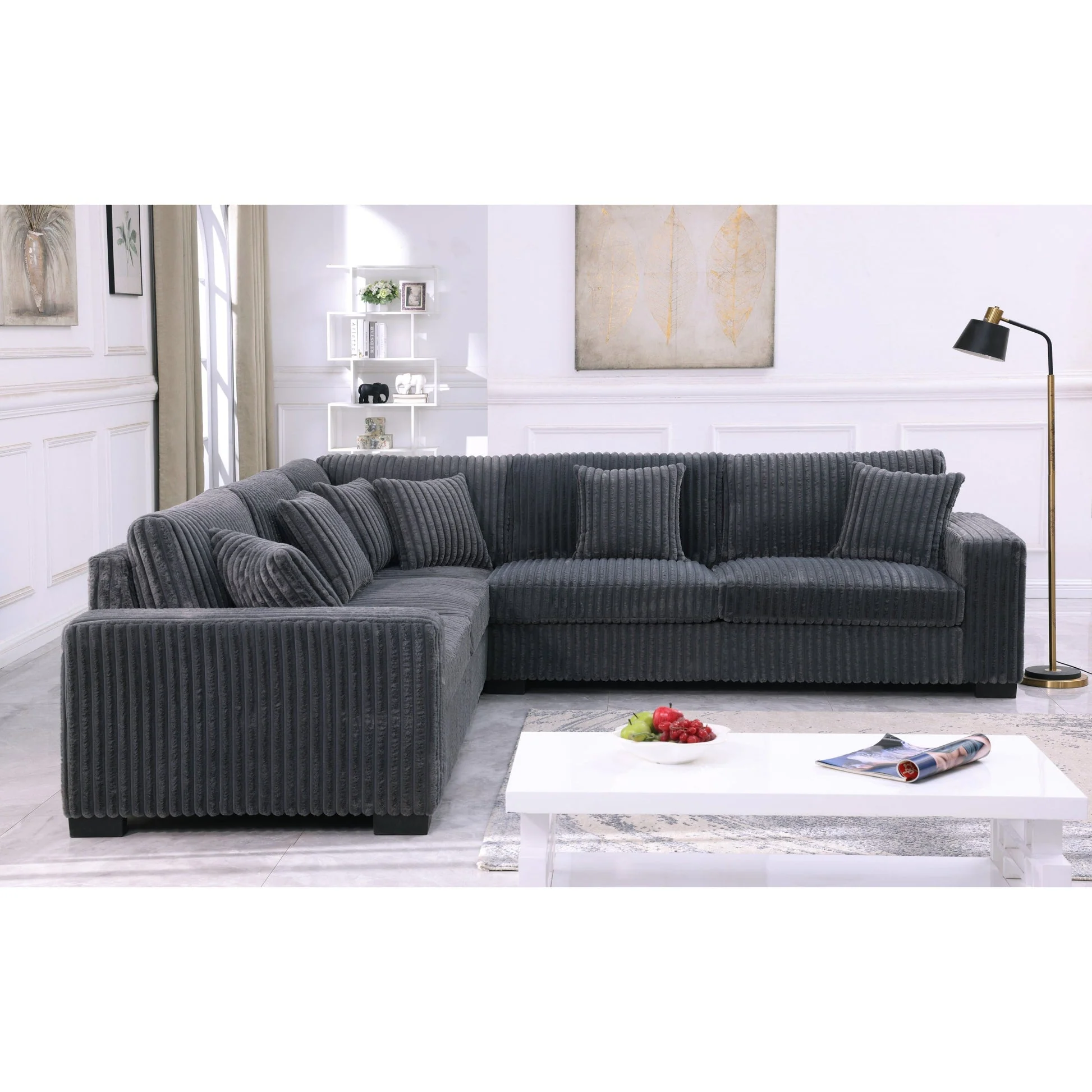 Comfy II Grey 2-Piece Sectional - Image 2